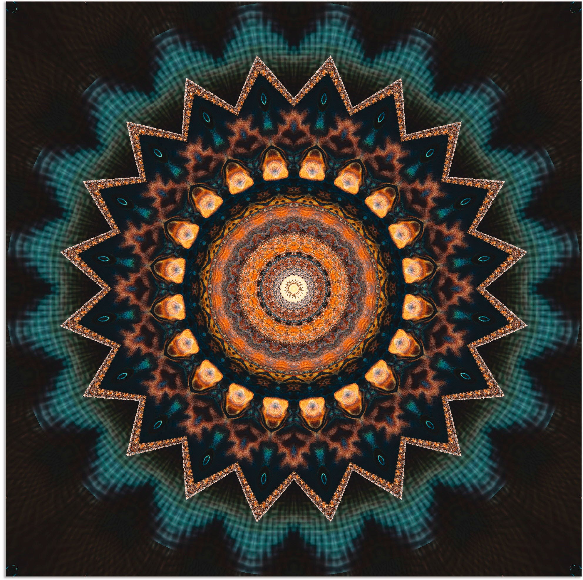 Poster Alubild, in günstig kaufen Wandaufkleber kosmisches Leinwandbild, versch. oder St.), »Mandala als Muster, (1 Wandbild Artland Grössen Bewusstsein«,
