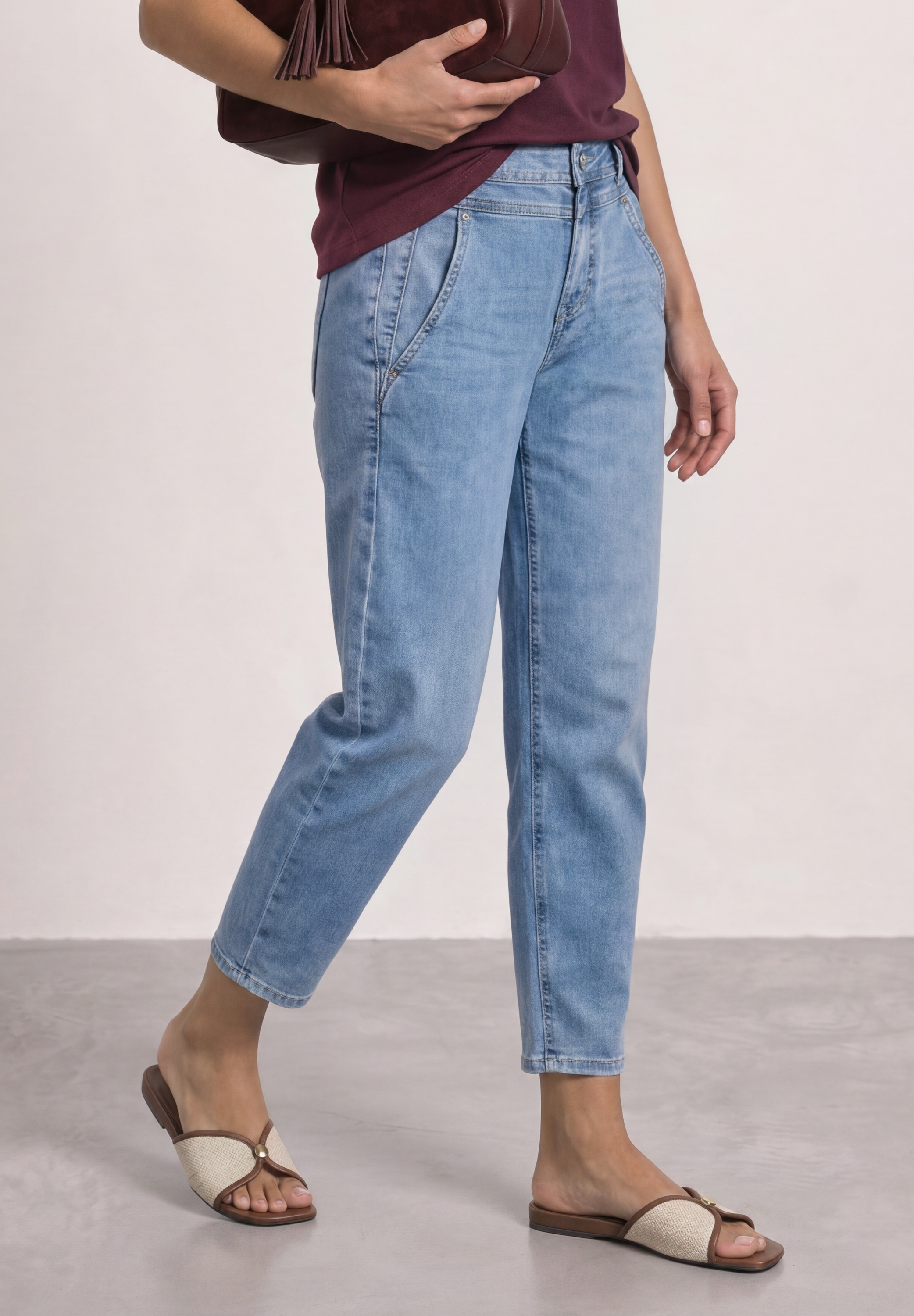 Image of STREET ONE Loose-fit-Jeans "Style Karlie" Barrel Legs - mit Stretch