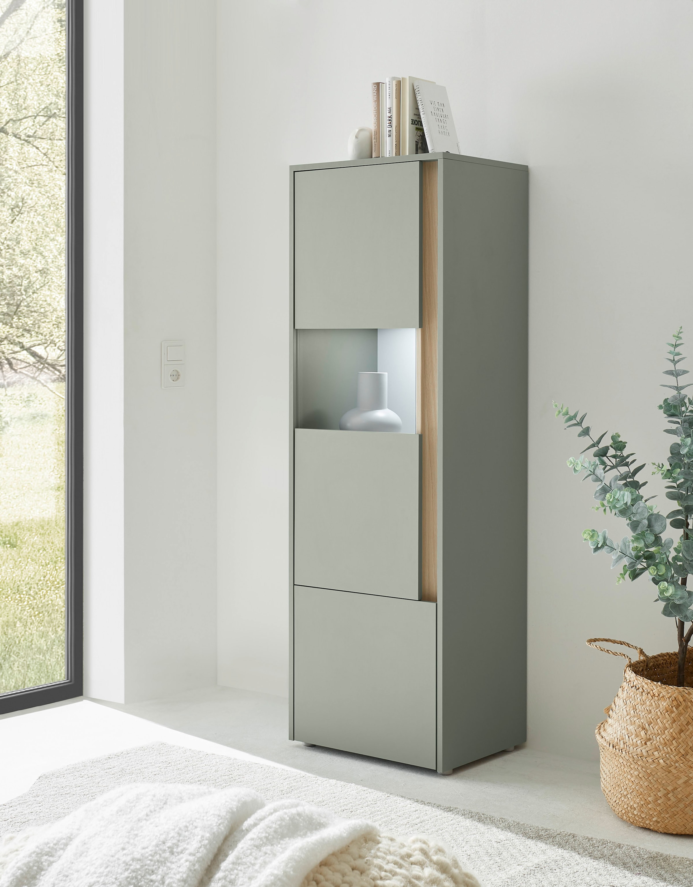 Home affaire Vitrines »City/Giron, moderner Hochschrank, Glasvitrine« zeitlos, modern, ausreichend Stauraum, vielseitig einsetzbar