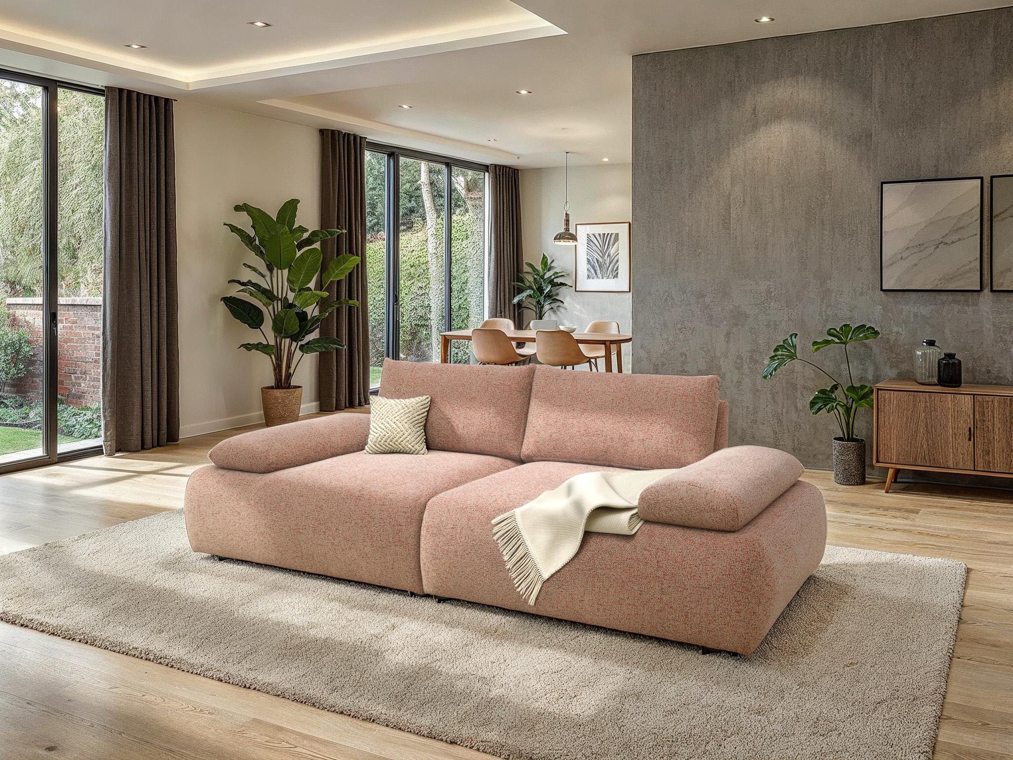 DOMO collection Big-Sofa »800016 Megasofa Breite 244cm, Federkernunterfederung«, (2 St.)