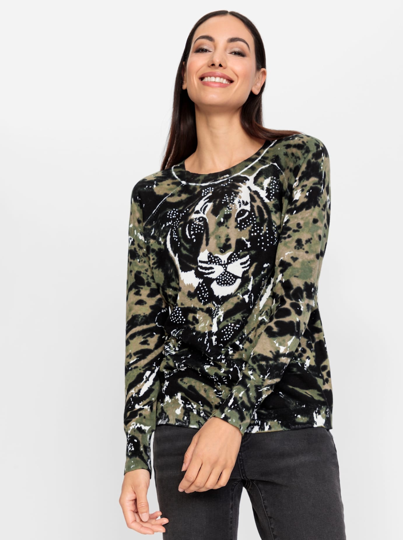 heine Strickpullover »Druck-Pullover«