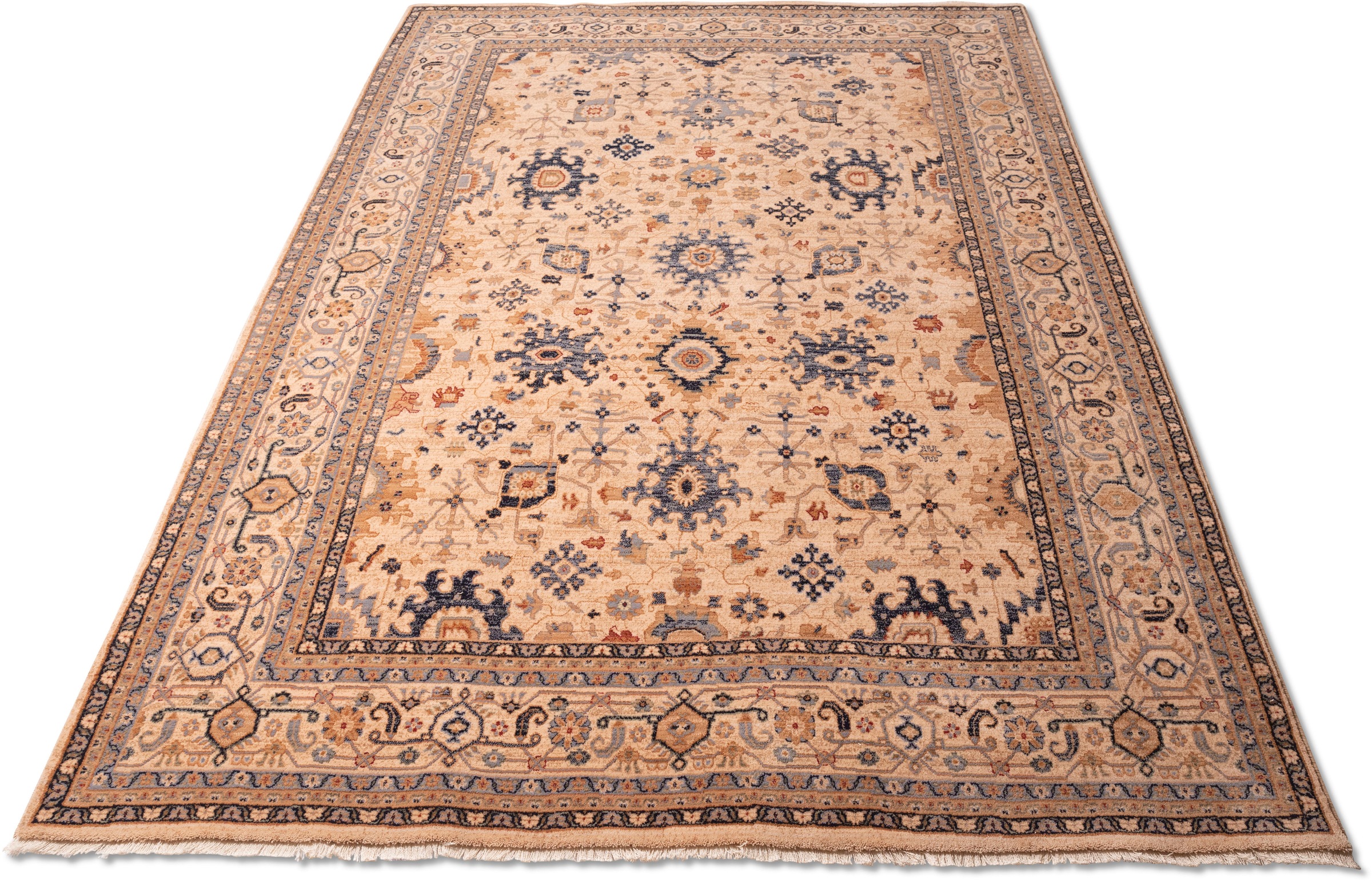 Image of THEKO Wollteppich »Saharna 7521«, rechteckig, 12 mm Höhe, reine Wolle, Orient-Optik, mit Fransen, ideal im Wohnzimmer & Schlafzimmer bei Ackermann Versand Schweiz