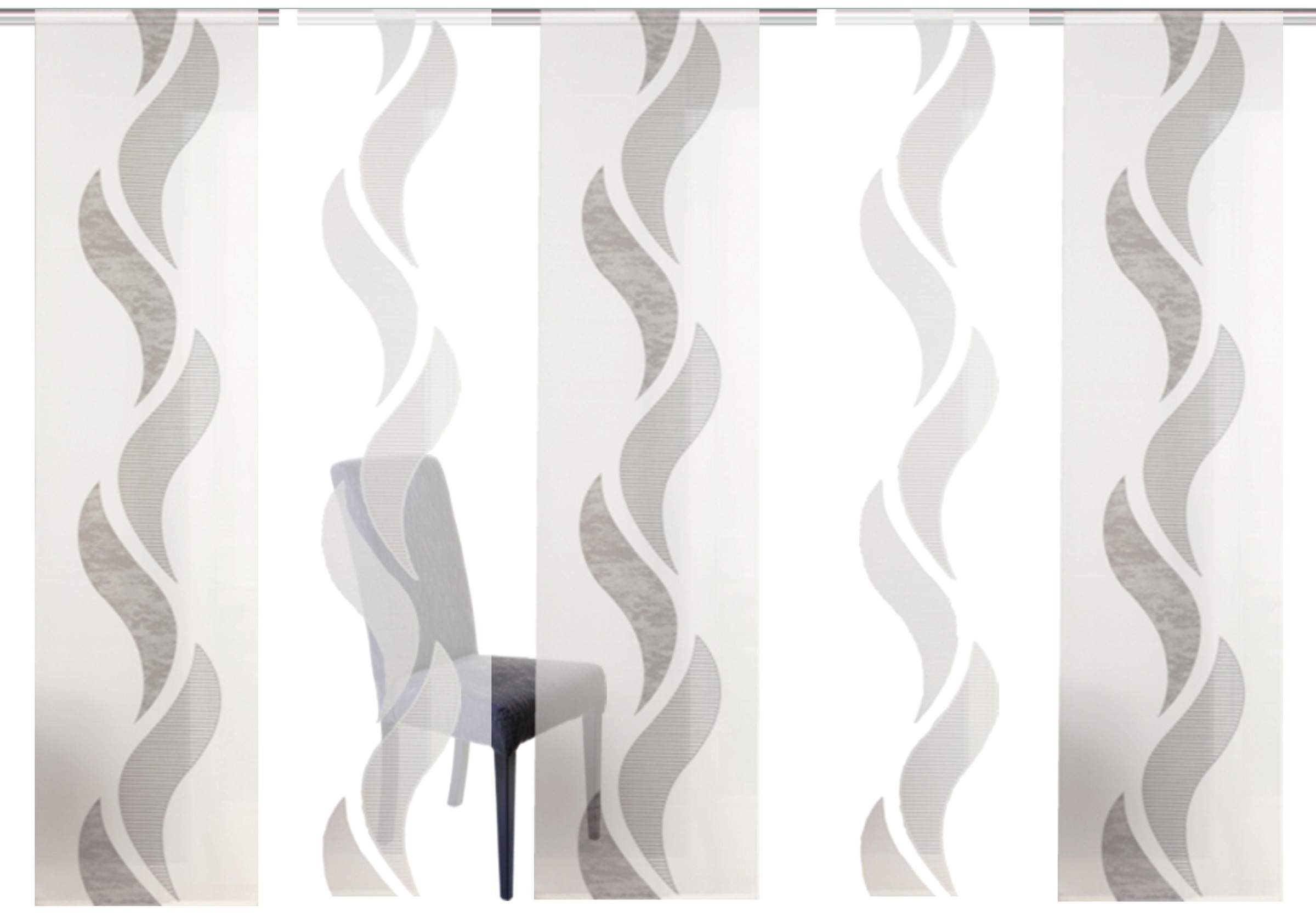 Image of HOME WOHNIDEEN Schiebegardine »WELLE«, (5 St.), HxB: 245x60, inkl. Befestigungszubehör bei Ackermann Versand Schweiz