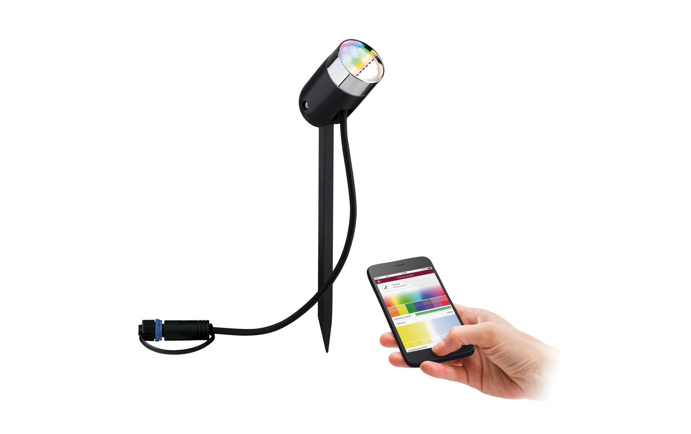 Image of Paulmann Gartenleuchte »Plug & Shine PIKE RGBW Spot«, Neutralweiss-Farbwechsler bei Ackermann Versand Schweiz