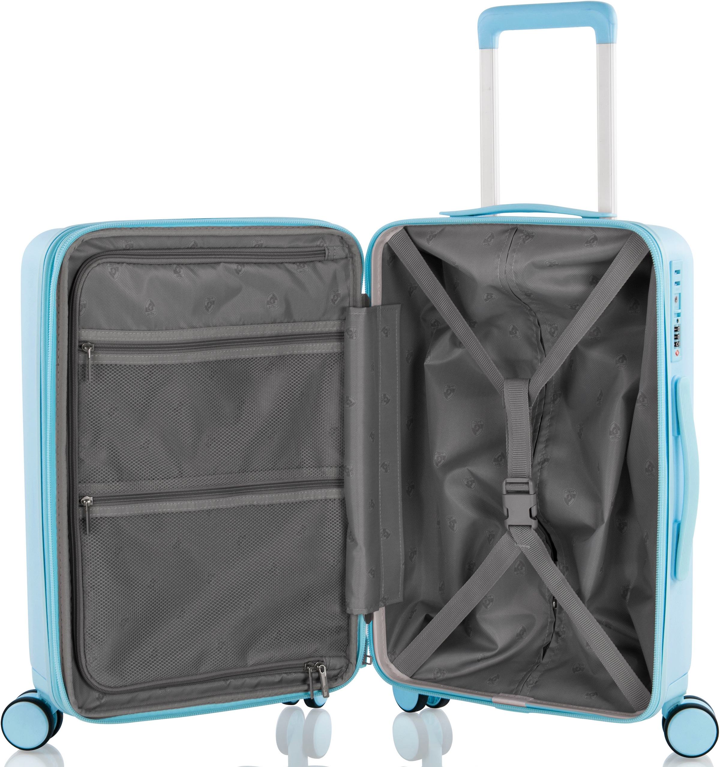 Heys Hartschalen-Trolley »Pastel, in verschiedenen Farben und Grössen«, 4 Rollen, Heys x Joachim Llambi Handgepäck-Koffer TSA Schloss Volumenerweiterung