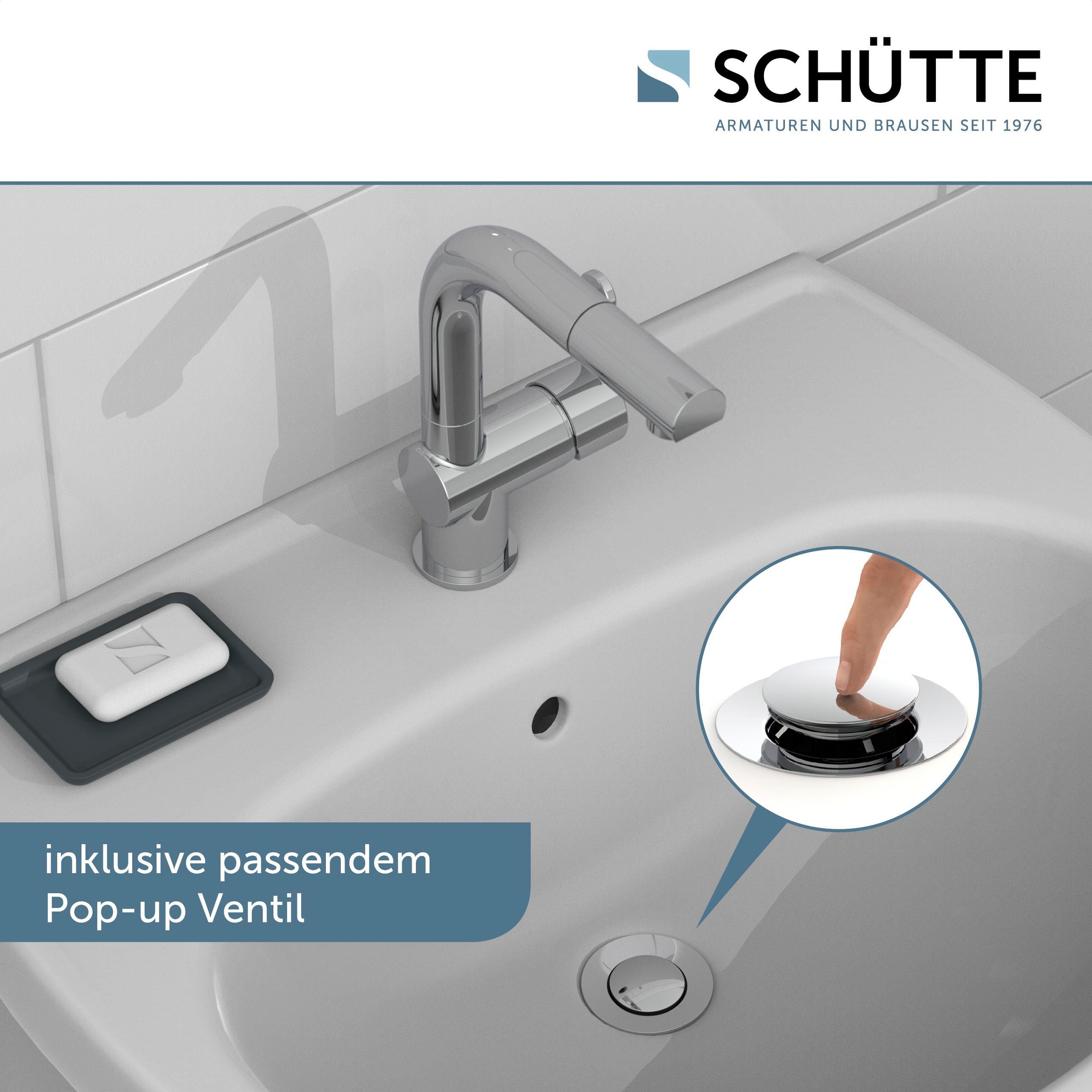 Schütte Robinetterie de salle de bain »3-teilige Serie LONDON« Ensemble,  Économique, protection anti-brûlure, pivotant à 360°, économiseur d’eau