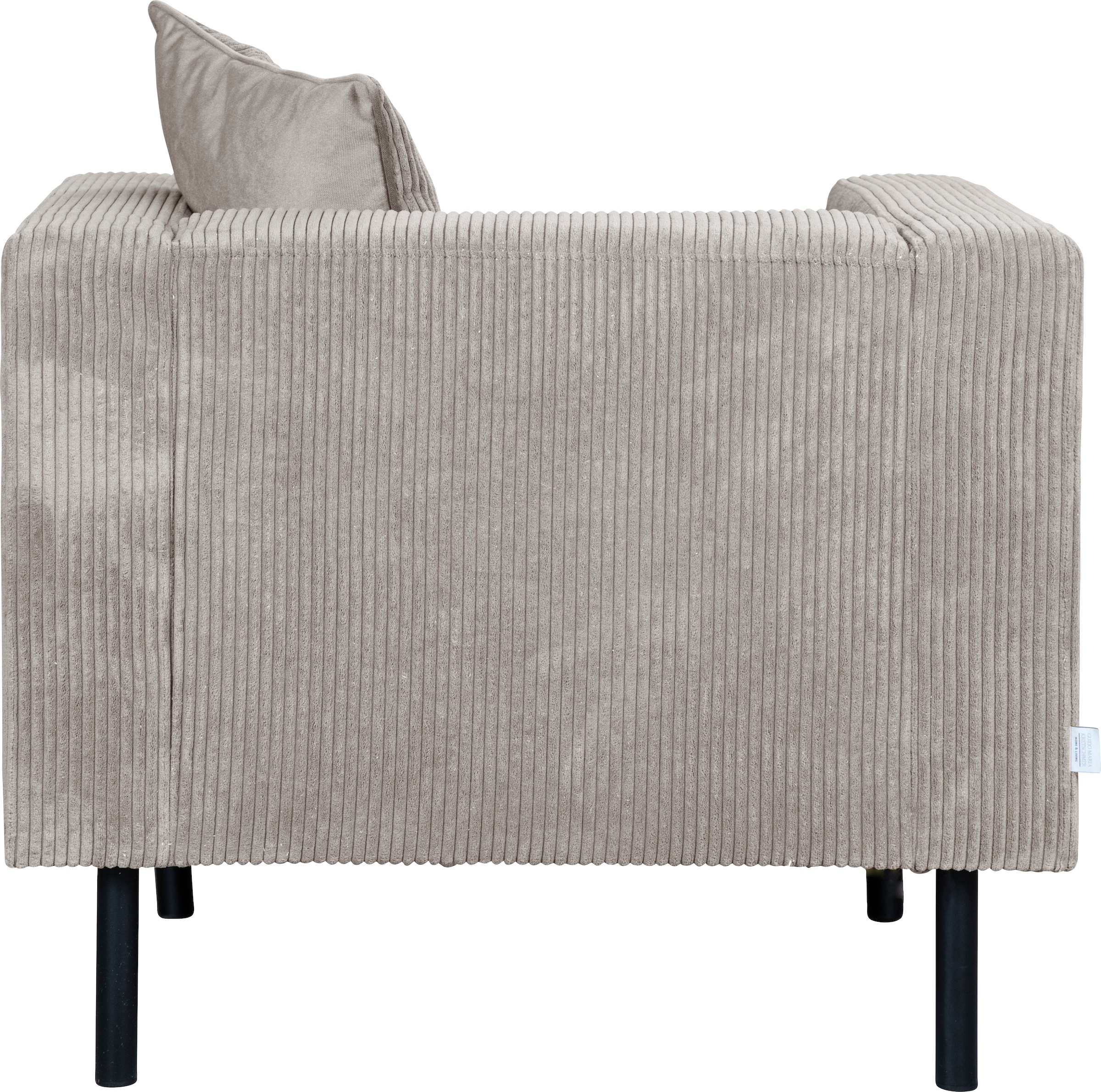 Home affaire Fauteuil »Lillibeth Cocktailsessel, Loungesessel, Masse B/T/H: 90/74/83 cm« Zierkissen als Wendekissen 45x45 cm, in Samtoptik oder Cord