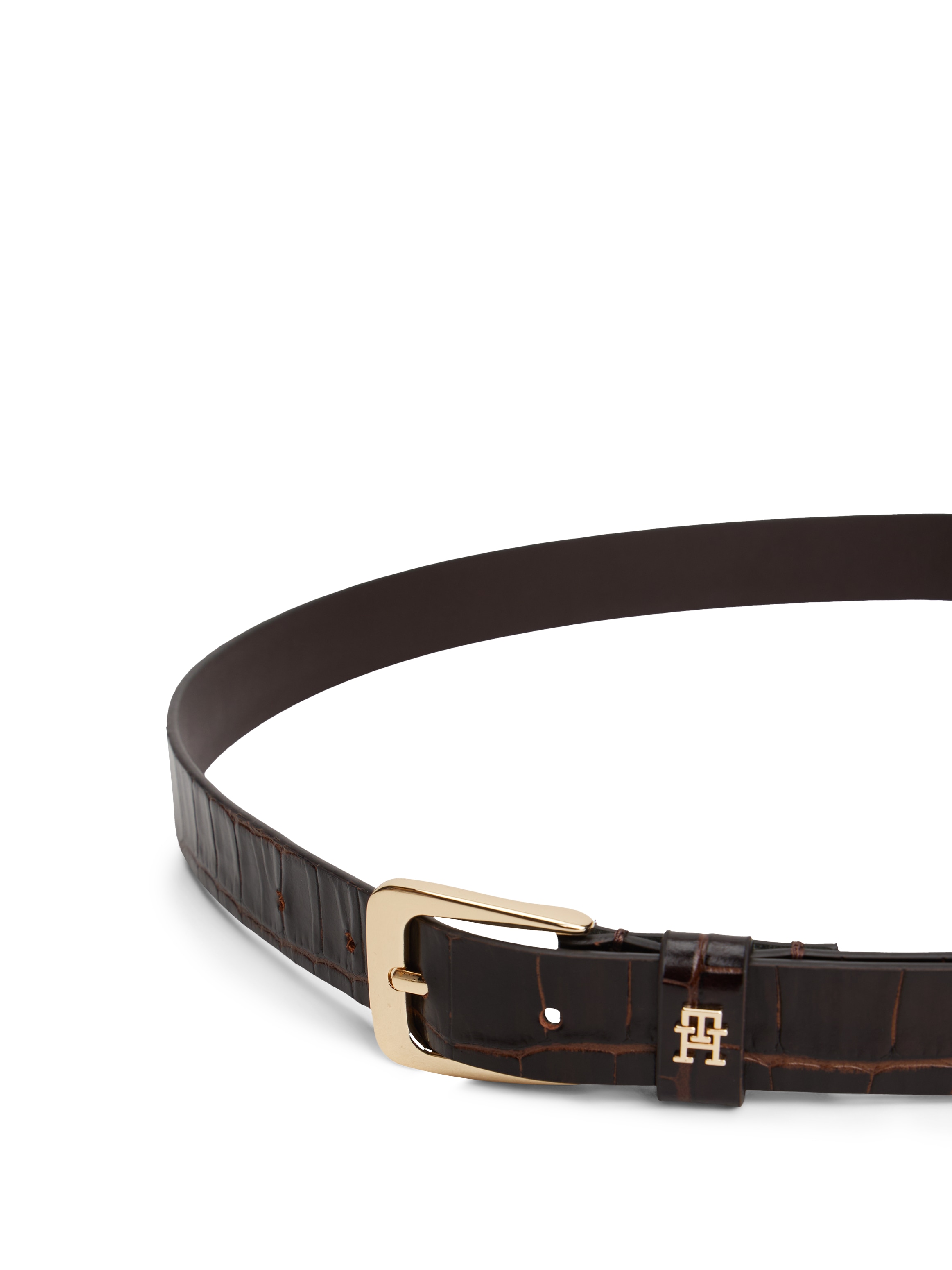 Tommy Hilfiger Ledergürtel »TH LIBRE 2.5 CROC«, mit TH Monogramm