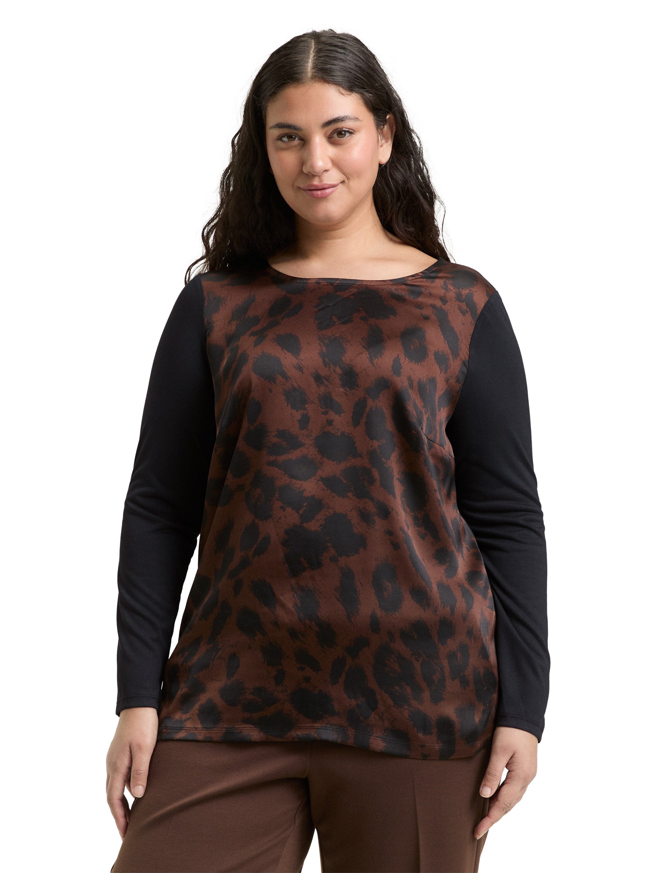 Image of TOM TAILOR PLUS Langarmshirt mit Animal Print