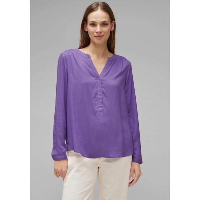 ♕ STREET ONE Shirtbluse »Style Bamika«, mit Seitenschlitzen  versandkostenfrei kaufen | Blusenshirts