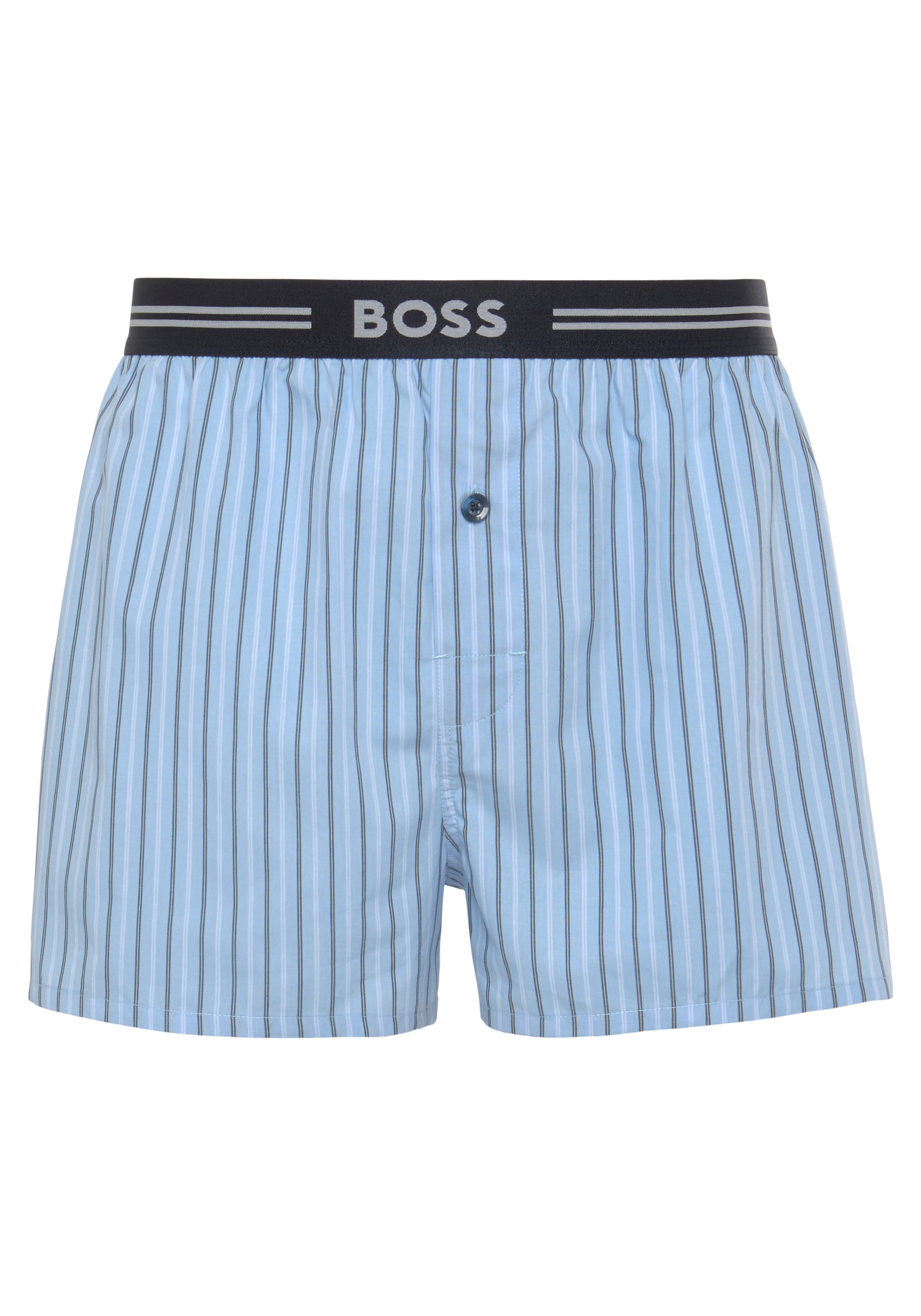 BOSS Boxershorts »3P Woven Boxer«, (Packung, 3 St., 3er Pack), mit Eingriff mit Knopf