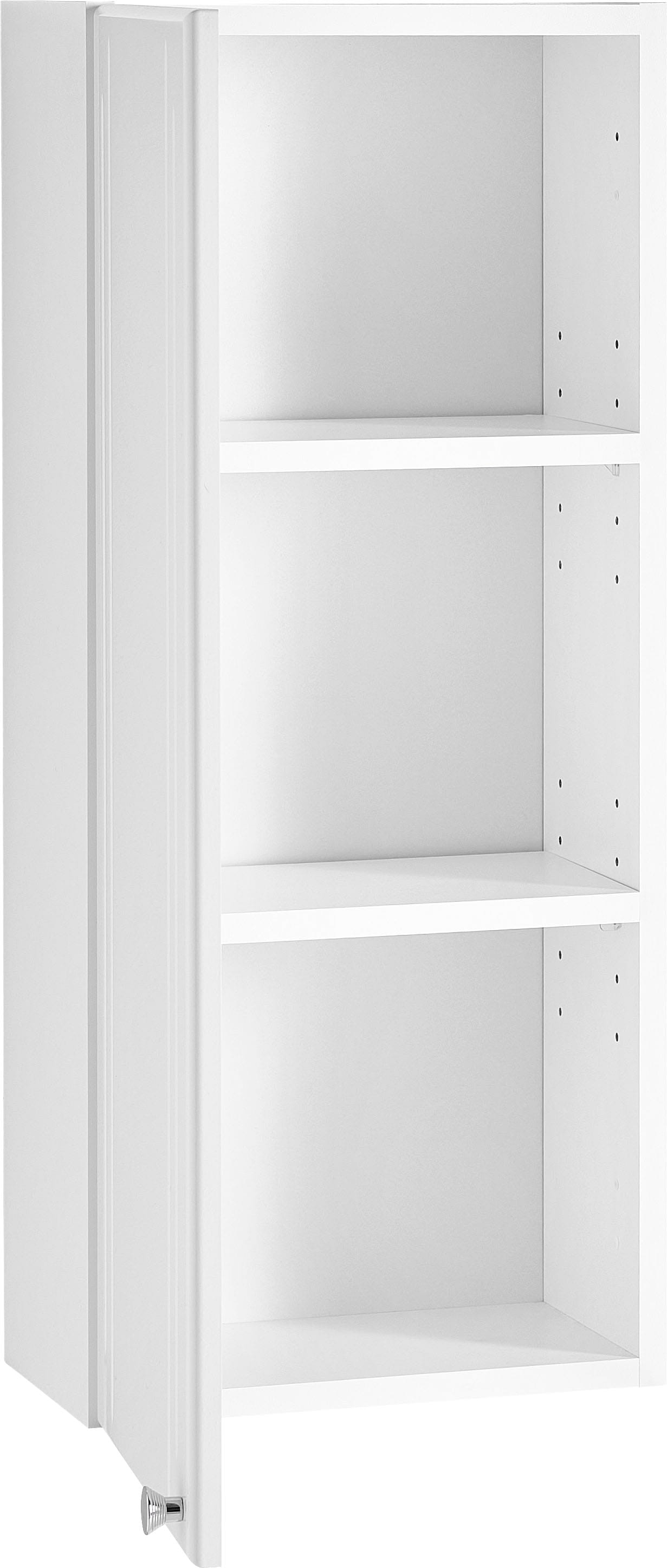 Saphir Armoire suspendue »Quickset 955 Wand-Badschrank 32,5 cm breit mit 1 Tür, 2 Einlegeböden« armoire suspendue salle de bain, blanc brillant, poignées chromées brillantes