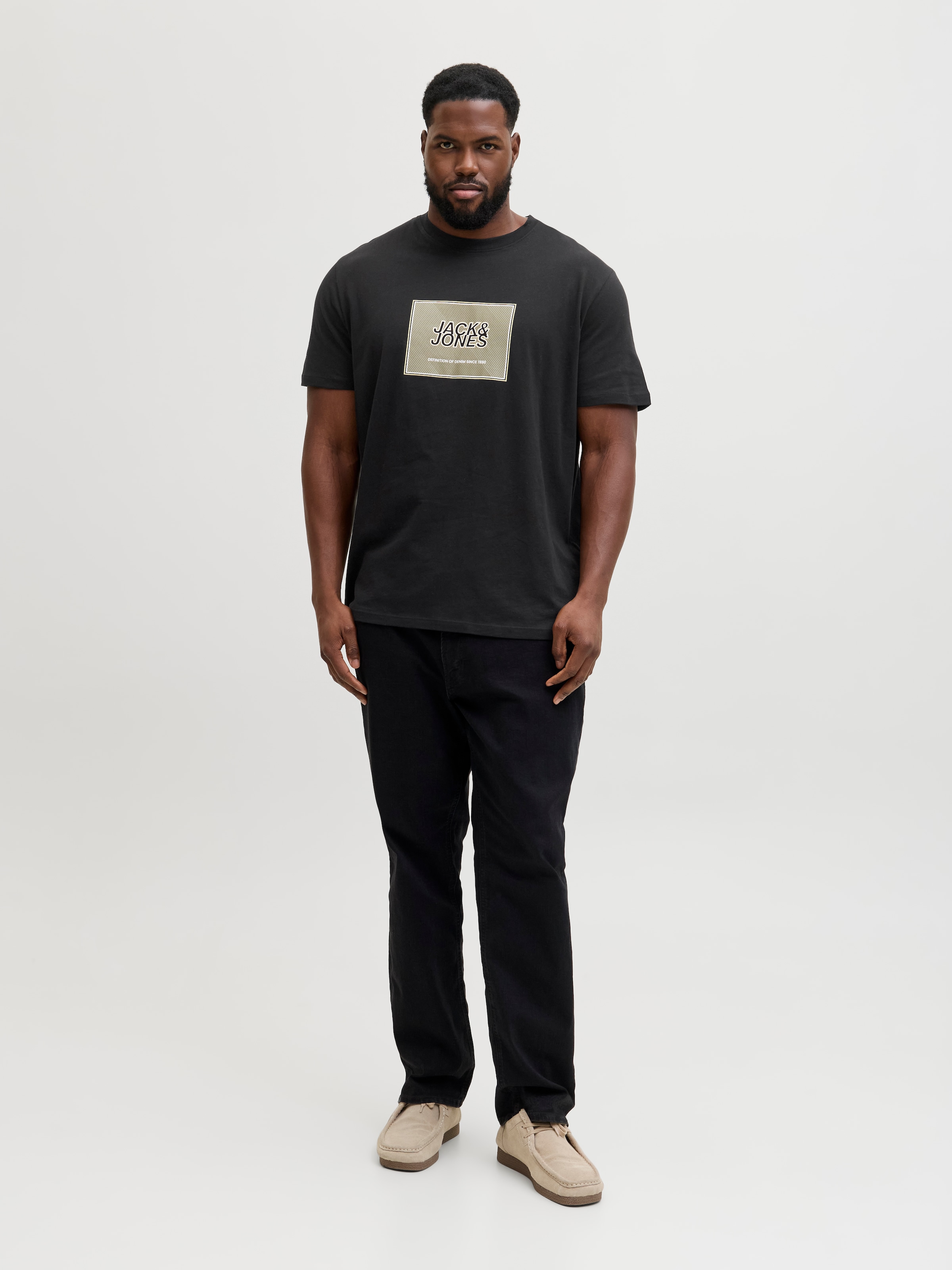 Jack & Jones PlusSize Rundhalsshirt »JJRAIN TEE SS CREW NECK PLS«