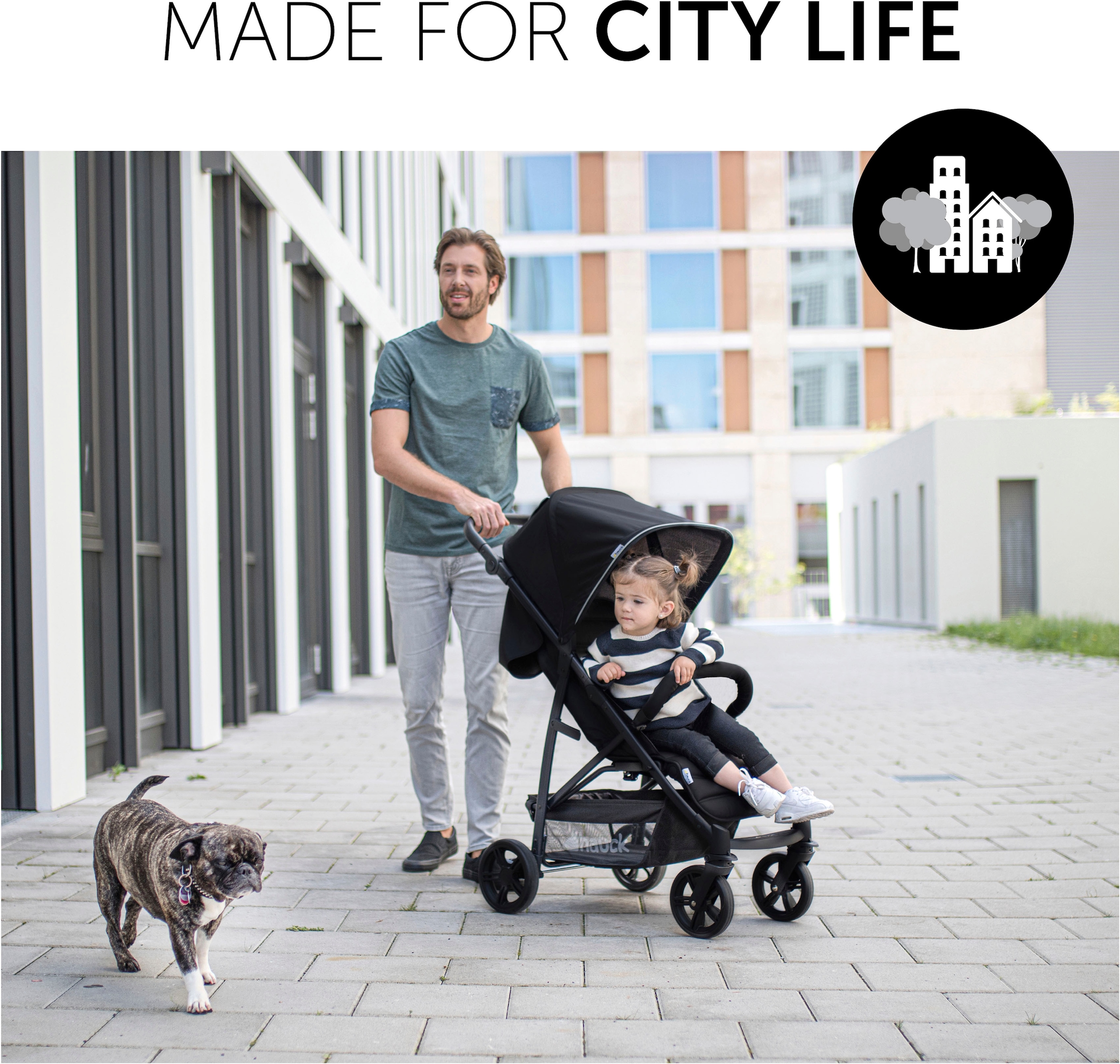 Hauck Poussette pour enfants »Rapid 4, schwarz« 25 kilos mit schwenk- und feststellbaren Vorderrädern