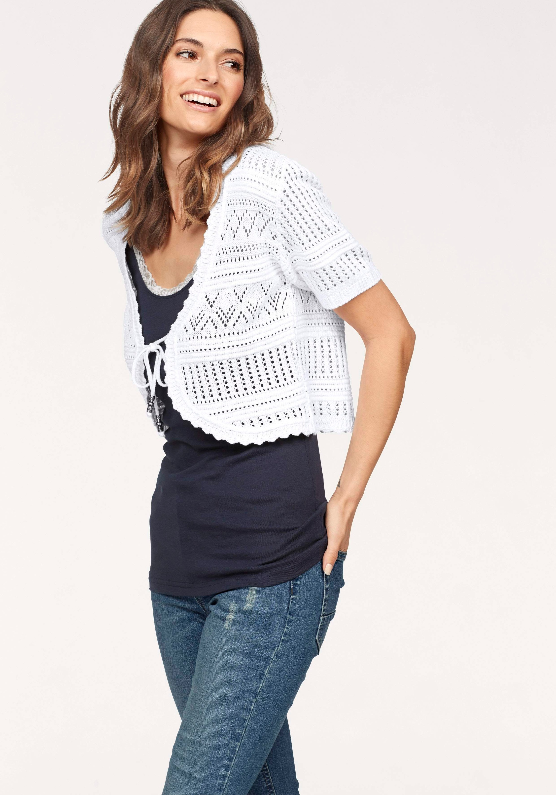 Image of Boysen's Bolero, aus hochwertigem Ajourstrick bei Ackermann Versand Schweiz