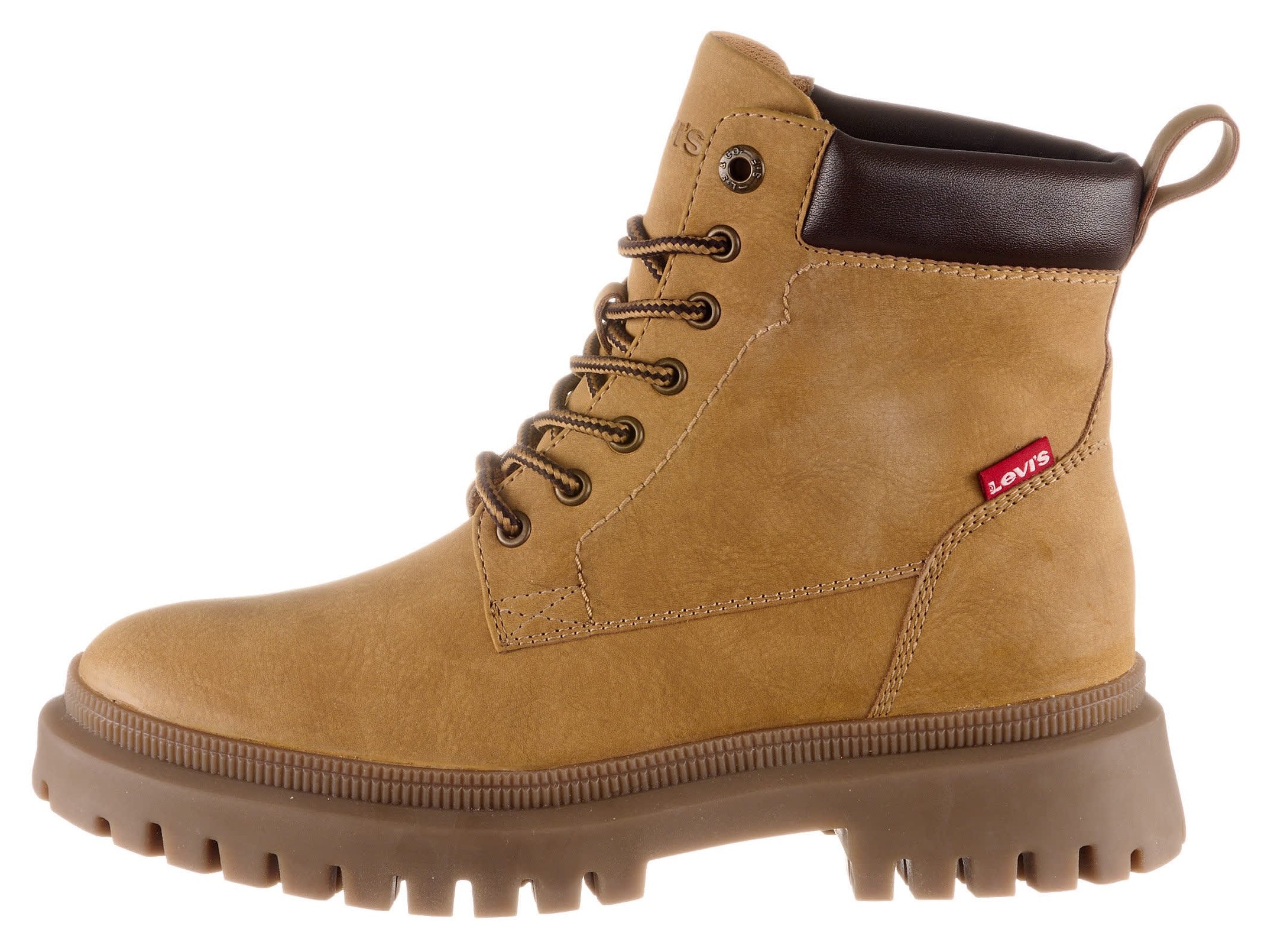 Levi's® Schnürboots »Lennox«, Blockabsatz, Schnürstiefelette, Boots, gepolsterter Schaftrand