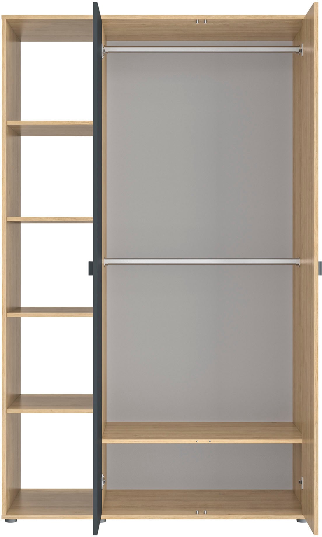 Gami Kleiderschrank »Schrank mit 2 Türen und Bibliothekseinheiten« ein cleverer, funktionaler Schrank