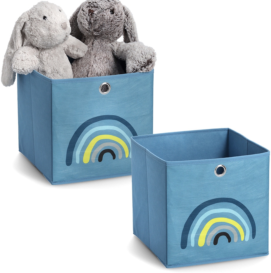 Image of Zeller Present Organizer "Blue Rainbow" Aufbewahrungsbox, kompakt zusammenklappbar, Vlies