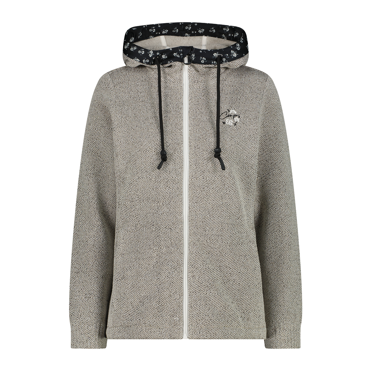 Image of CMP Strickfleecejacke für Outdoor-Aktivitäten, mit fester Kapuze, atmungsaktiv