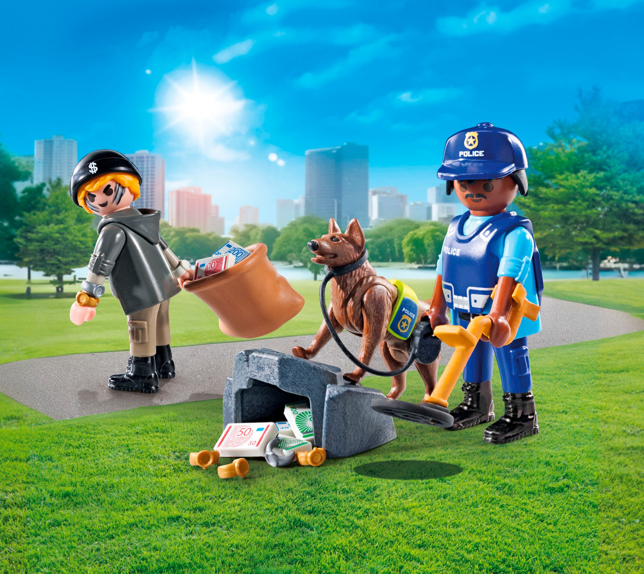 Playmobil® Konstruktions-Spielset »Spurensuche mit Hund (71731), Playmobil Action Heroes«