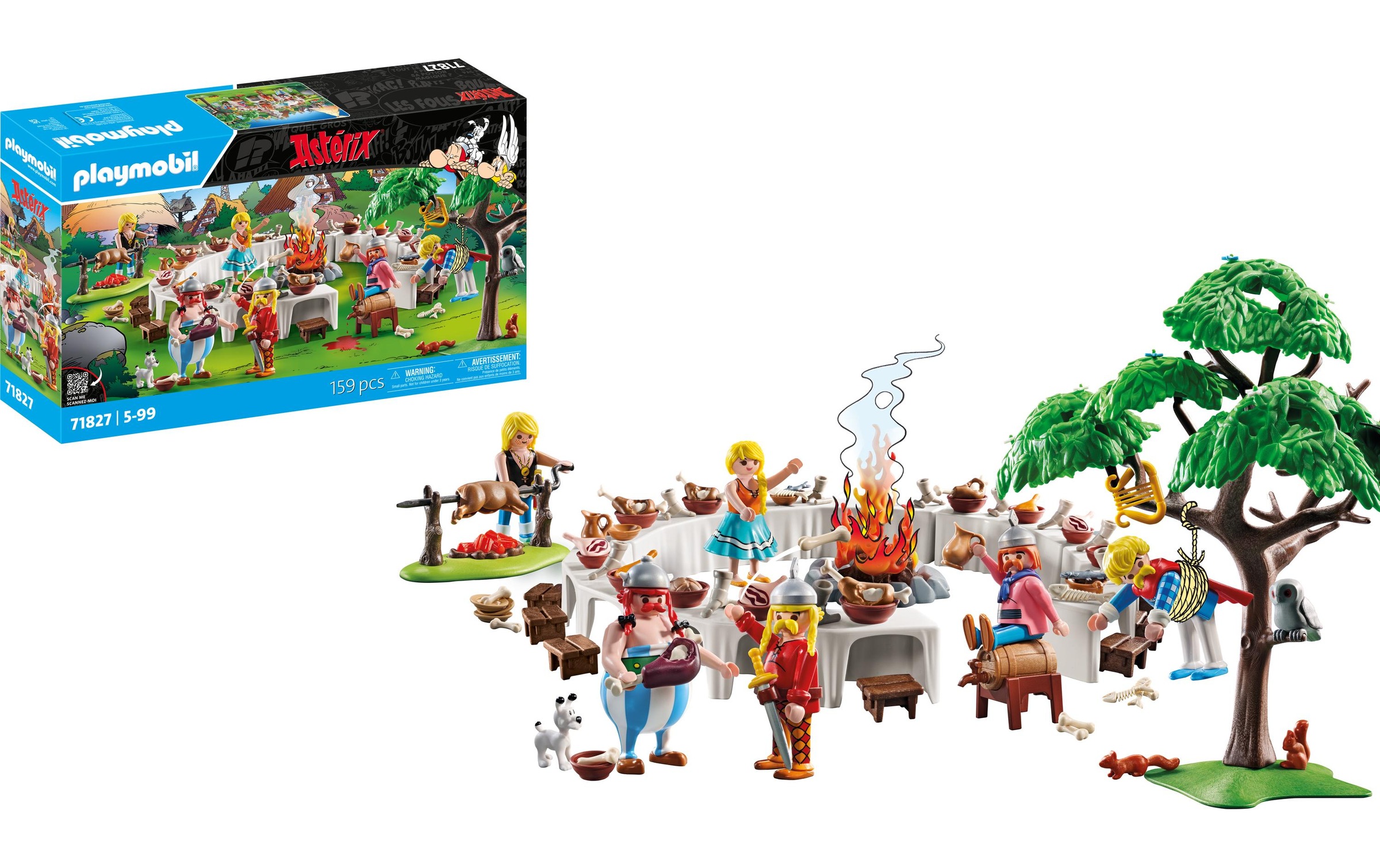 Playmobil® Spielbausteine »Asterix Das Dorfbankett 71827«, (159 St.)
