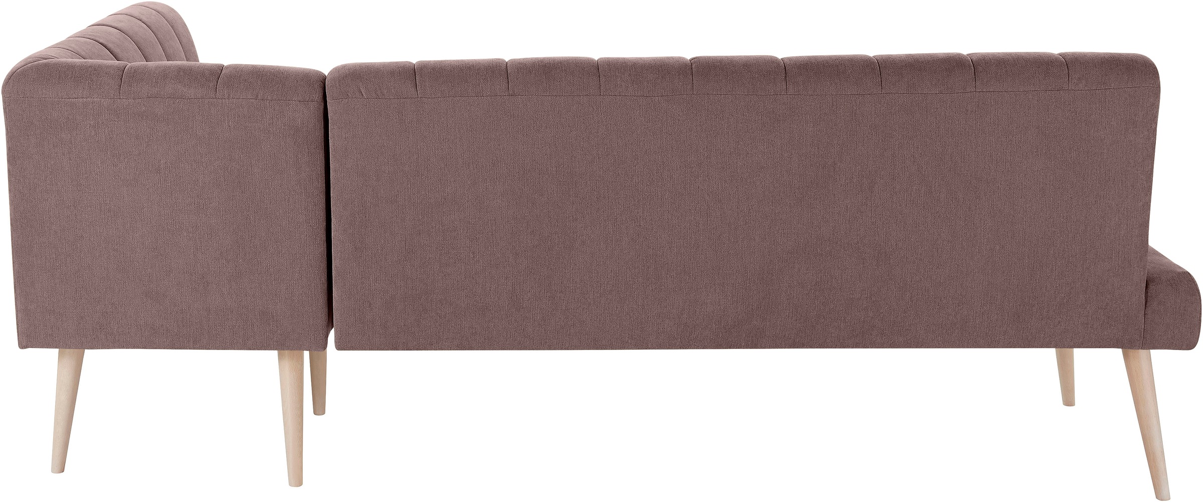exxpo - sofa fashion Eckbank »Costa, moderne Rückensteppung, bequem und elegant, hoher Holzfuss«, hochwertig verarbeitet, Frei im Raum stellbar