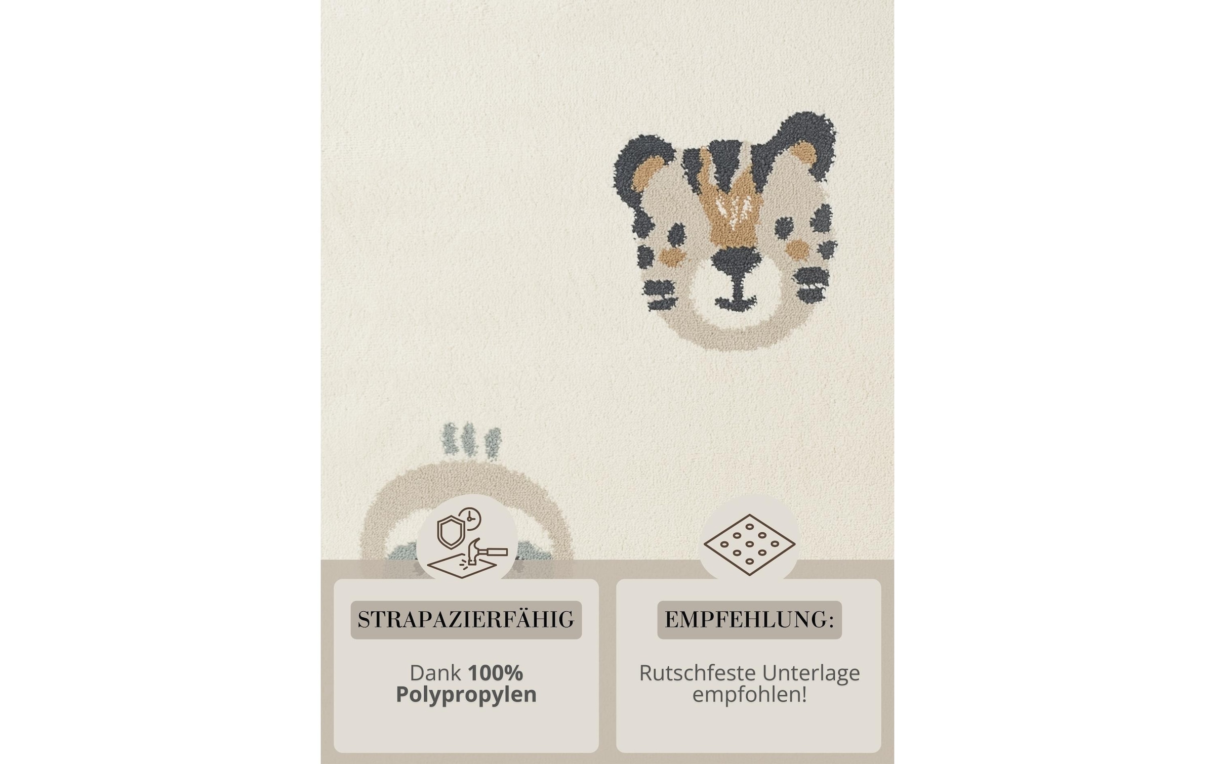 HANSE Home Kinderteppich »Tiny Zoo« rechteckig 10 mm Höhe Pflegeleicht, Weich, Kinderzimmer, Spielteppich, Spielunterlage