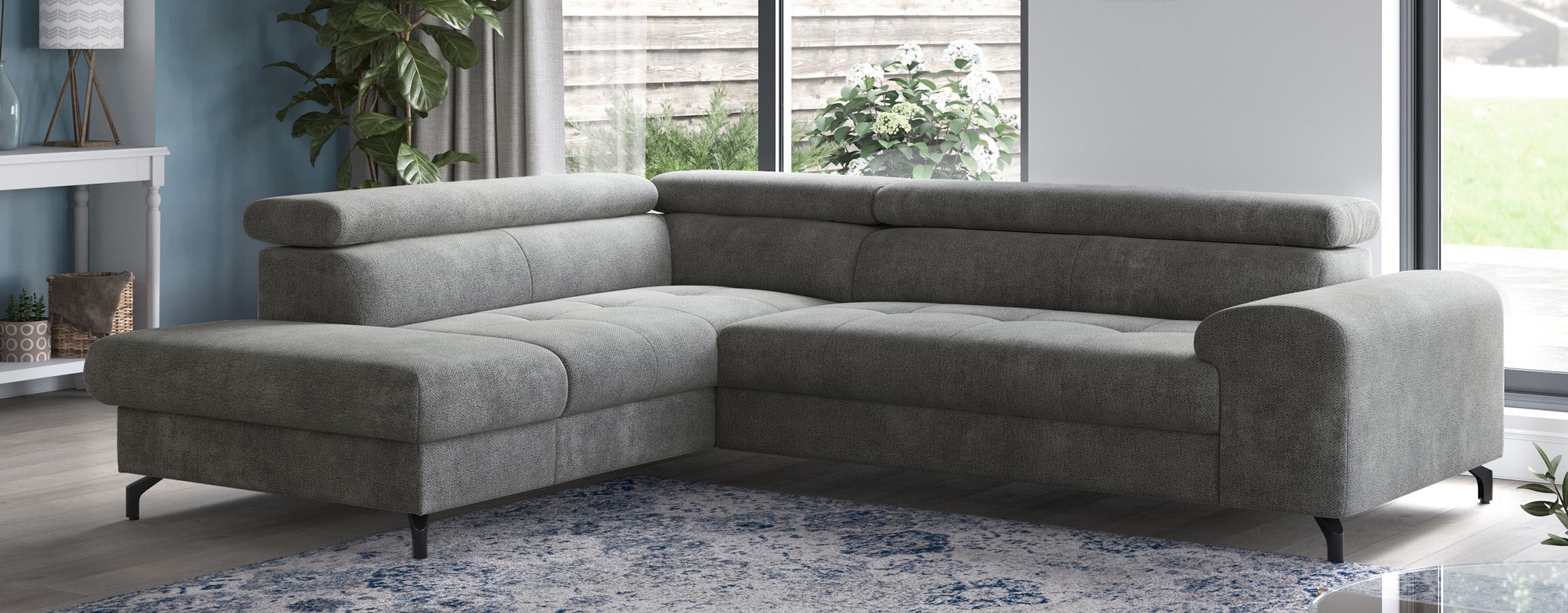 Image of COTTA Ecksofa "Aura L-Form, B: 260 cm" mit Bettfunktion, Bettkasten & Kopfteilverstellung