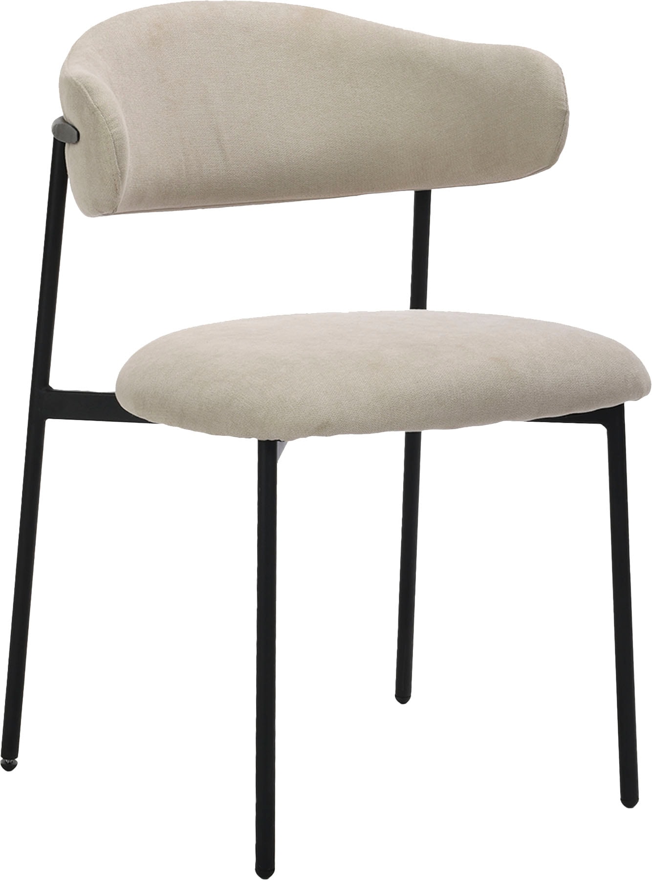 byLIVING Esszimmerstuhl »Jersey (2er-Set)«, (Set), Gestell Metall schwarz, Küchenstuhl, Webstoffbezug, diverse Farben