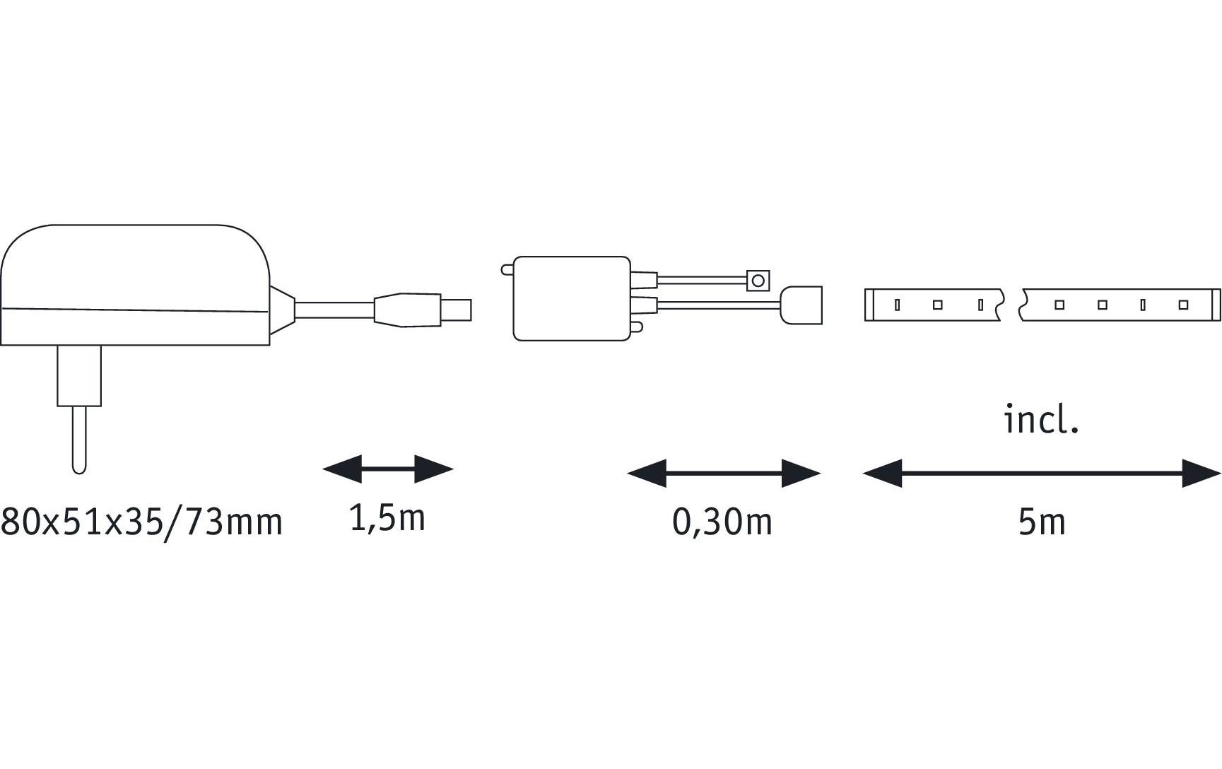 Paulmann LED-Streifen »FlexLED 3D RGB«, 210 St.-flammig