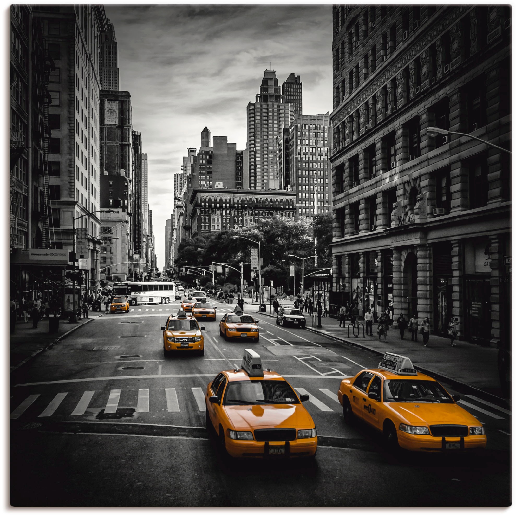 Artland Wandbild »New York City Verkehr 5th Avenue«, Amerika, (1 St.), als Alubild, Outdoorbild, Leinwandbild, Poster, Wandaufkleber