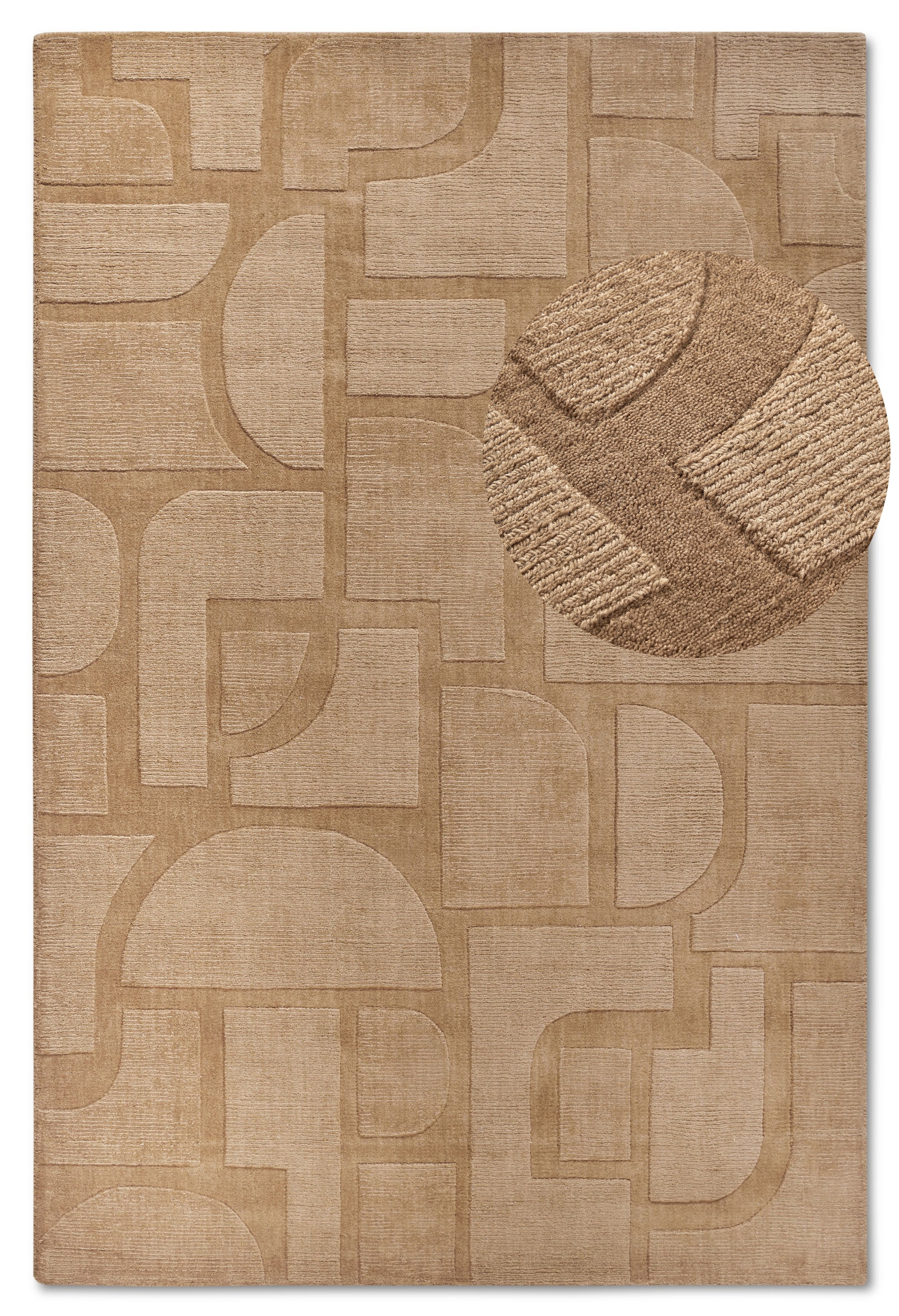 Villeroy & Boch Tapis en laine »Alexis« Rectangulaire 10 mm Höhe Handgewebt, Wolle, Natur, Wohnzimmer, Geometrie, Boho, Design