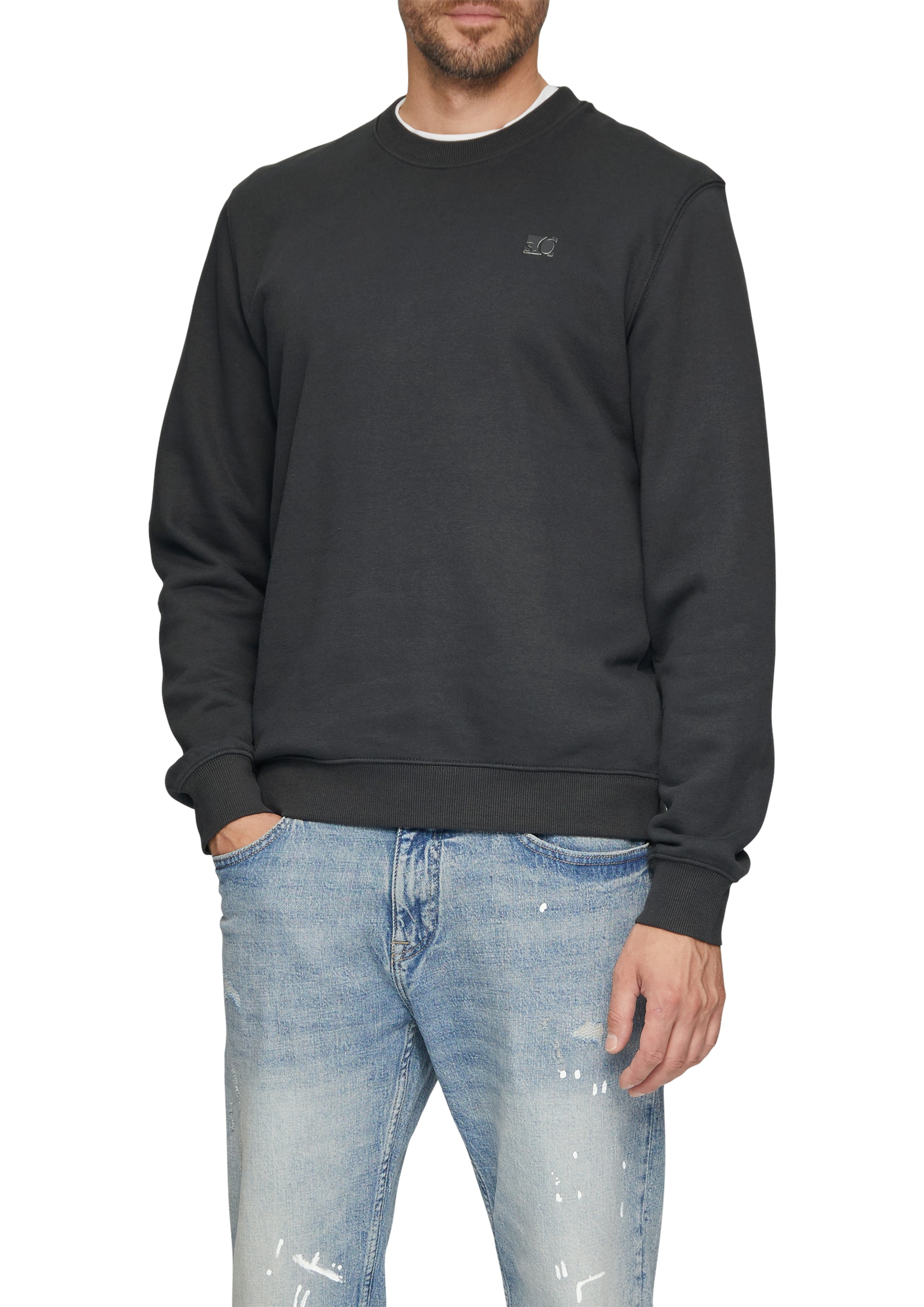 Sweatshirt, mit Logo Stickerei