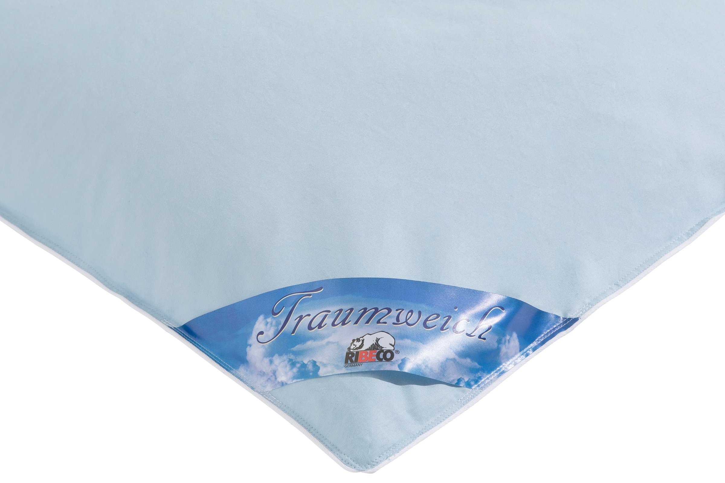 RIBECO Couette en plumes »Leon 100% Federn, Bettdecke 135x200 & weitere Grössen« ultra-chaud Füllung 100 % plumes 1 cuis tlg. fabriqué en Allemagne
