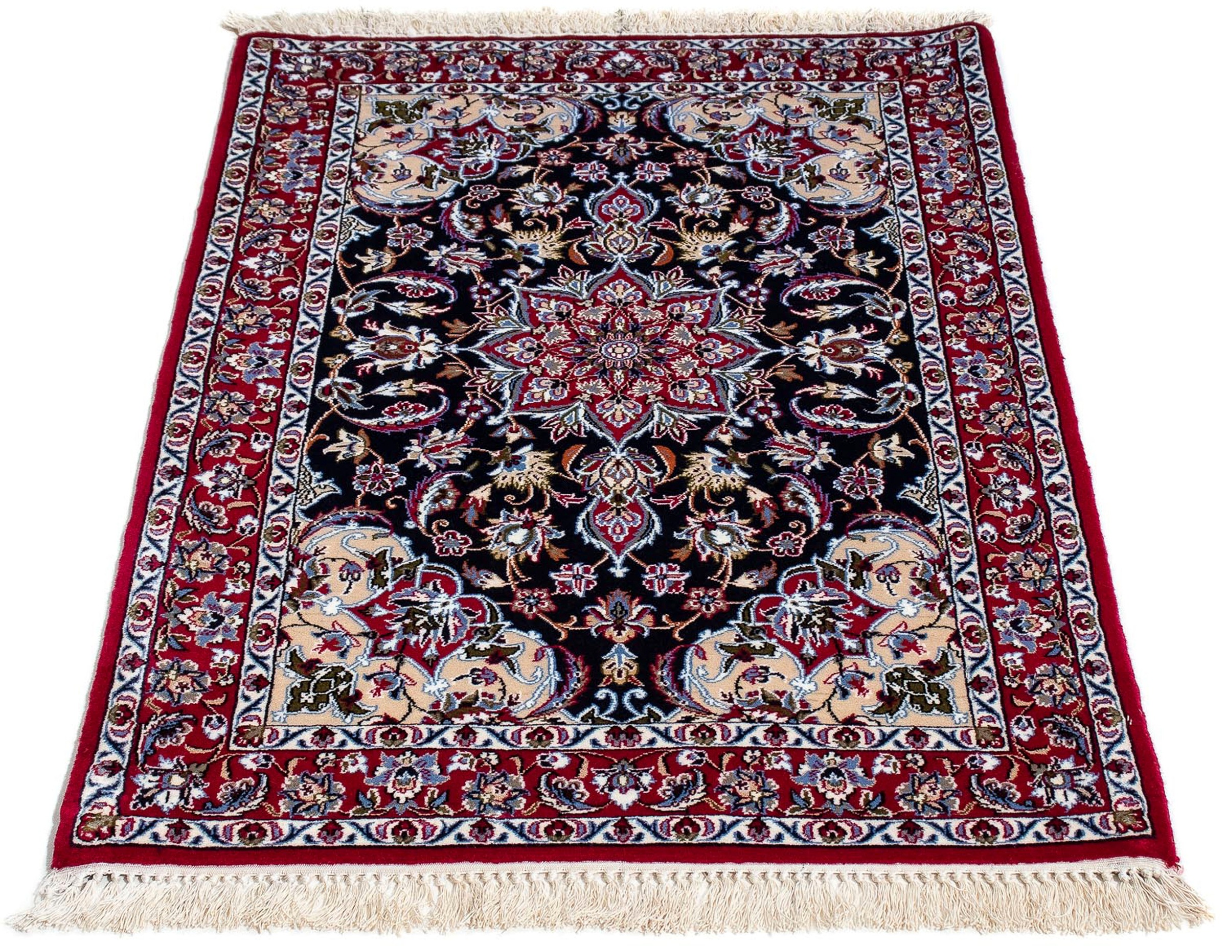 Image of morgenland Orientteppich »Perser - Isfahan - Premium - 109 x 69 cm - dunkelrot«, rechteckig, 6 mm Höhe, Wohnzimmer, Handgeknüpft, Einzelstück mit Zertifikat bei Ackermann Versand Schweiz