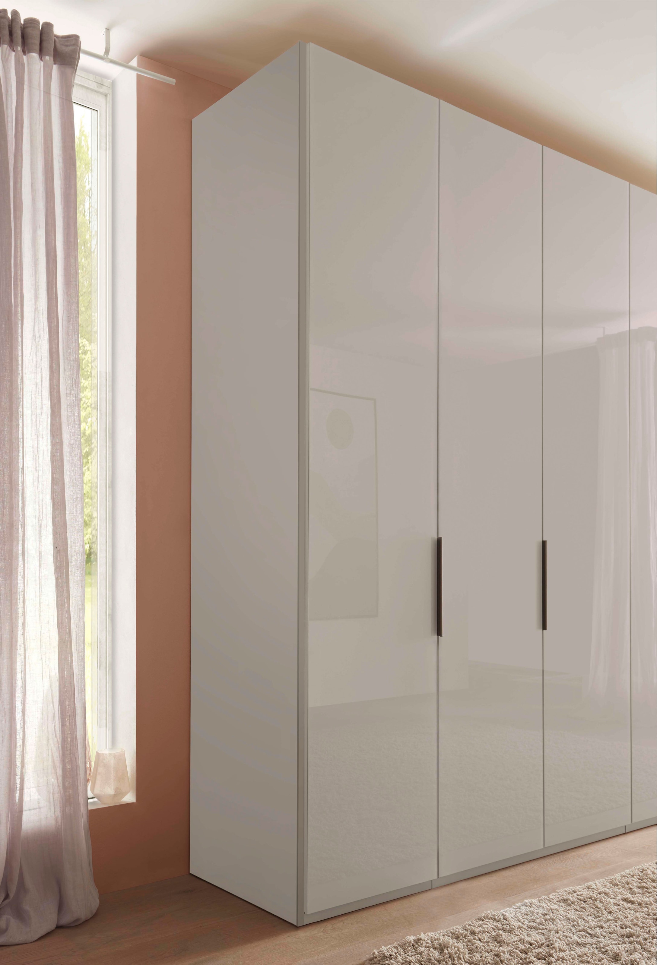 WIEMANN Armoire à portes pliantes »Ohio, Kleiderschrank, Schrank, Garderobe, mit Glasfront, 300 cm« inklusive Einlegeböden & Kleiderstangen, 2 Höhen, MADE IN GERMANY,  inklusive Türdämpfung, hochwertige Glasfront