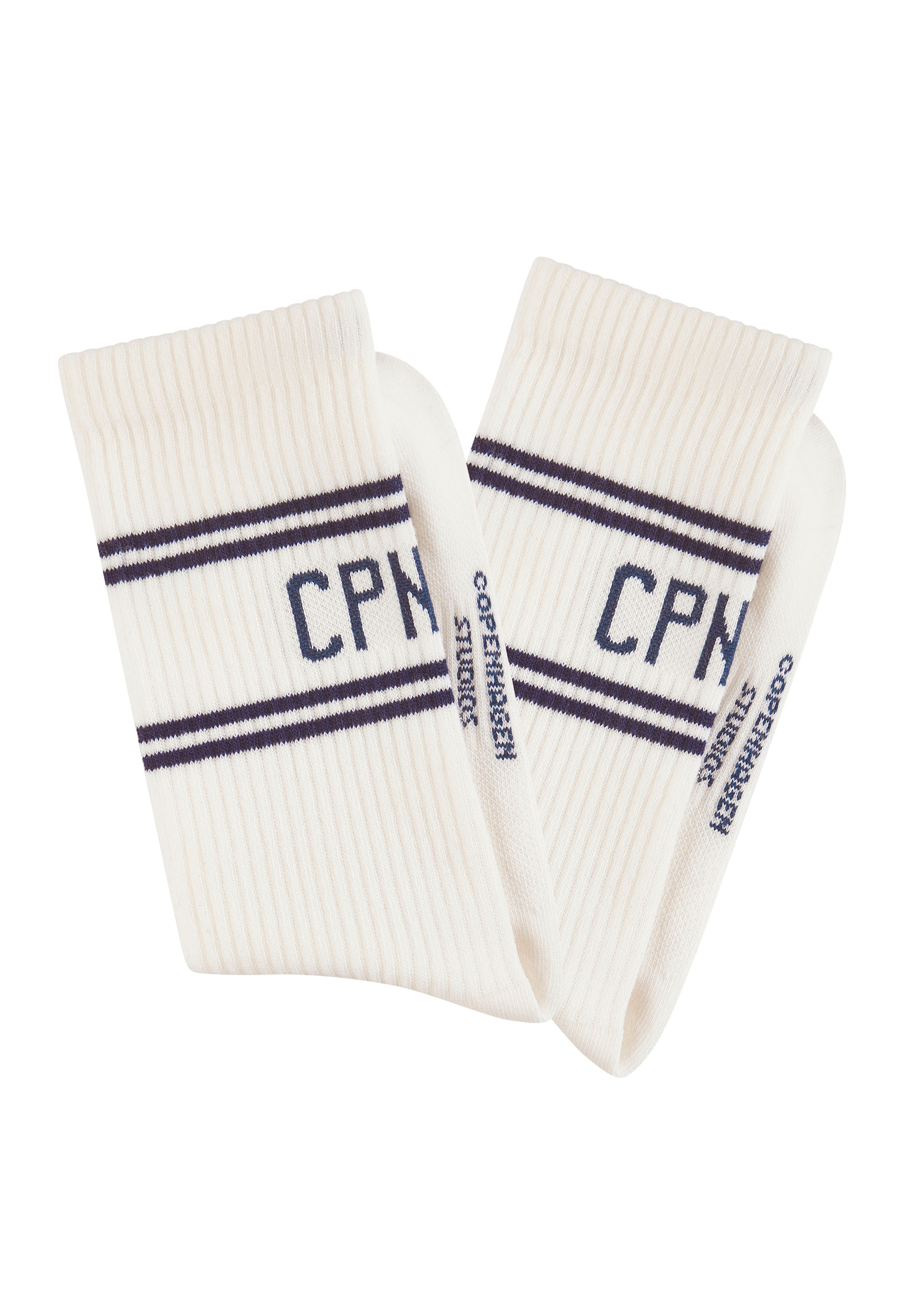 Copenhagen Studios Chaussettes longues Packung, 2 cuis tlg. mit Pikeé-Struktur unter der Sohle