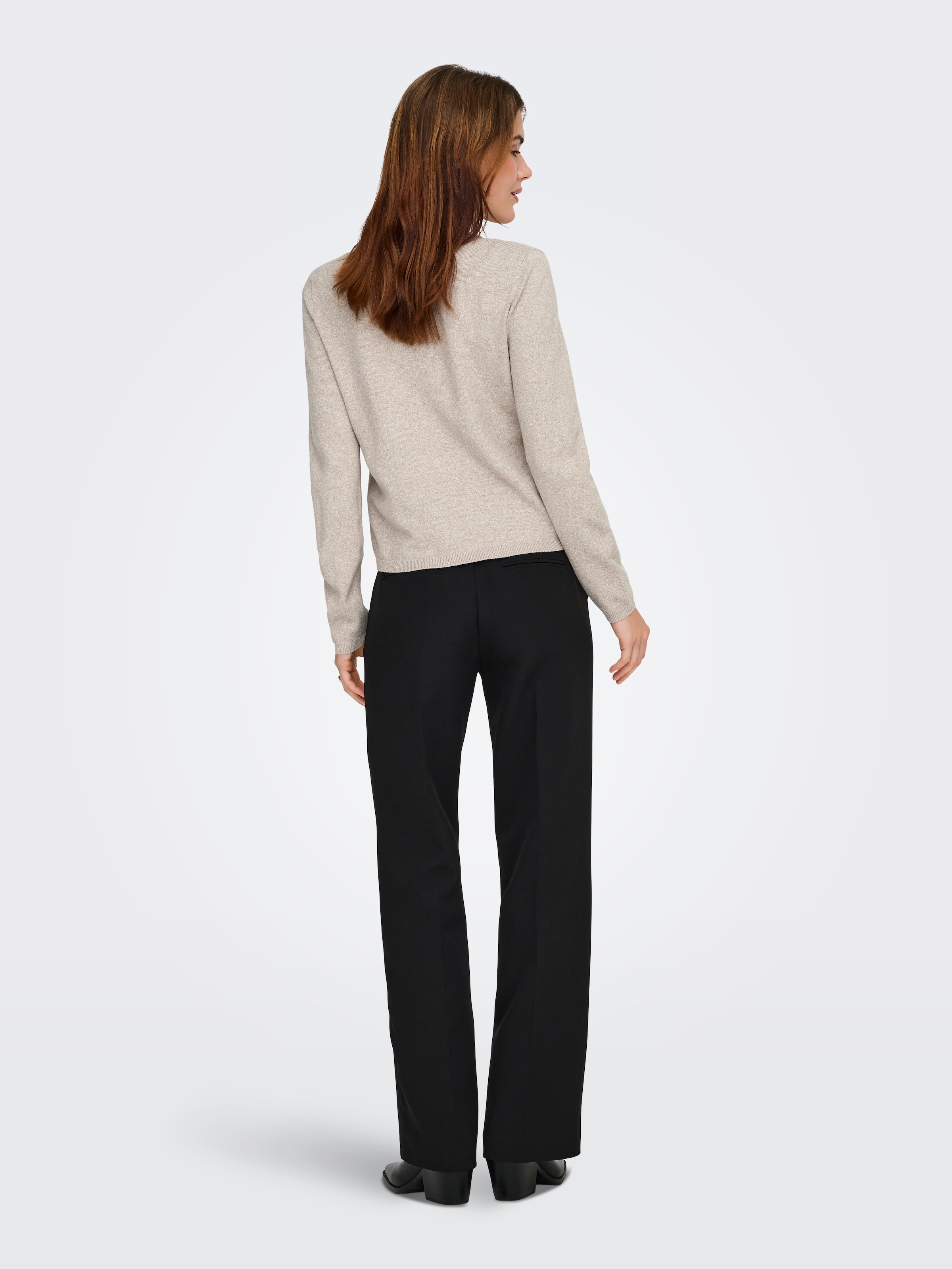 ONLY V-Ausschnitt-Pullover »ONLLOYAL LIFE LS V-NECK PULLO KNT NOOS« Materialmix