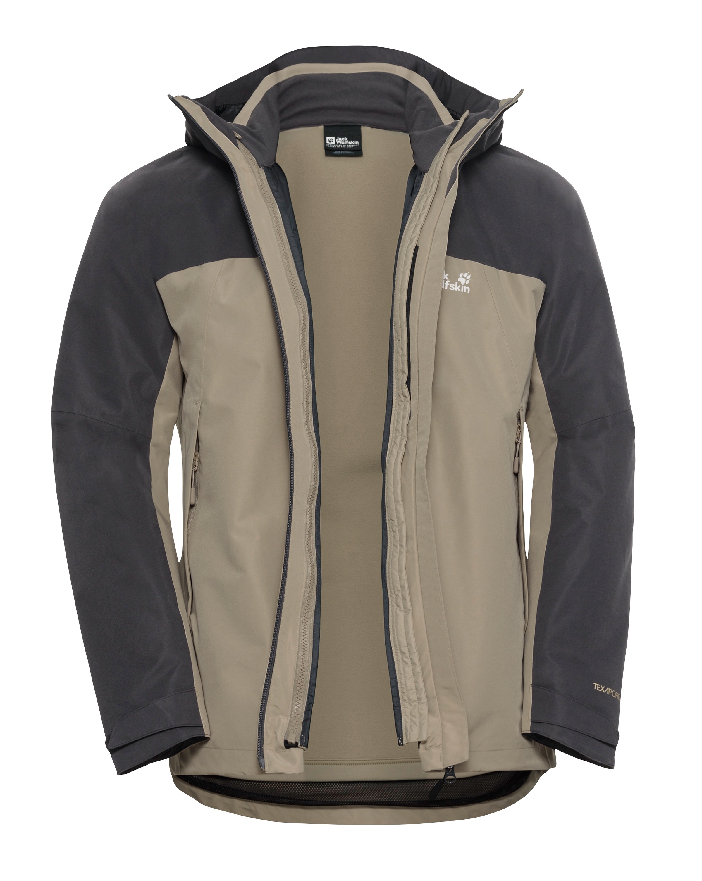 Jack Wolfskin 3-in-1-Funktionsjacke, 3in1, wasserdicht, Übergangsjacke