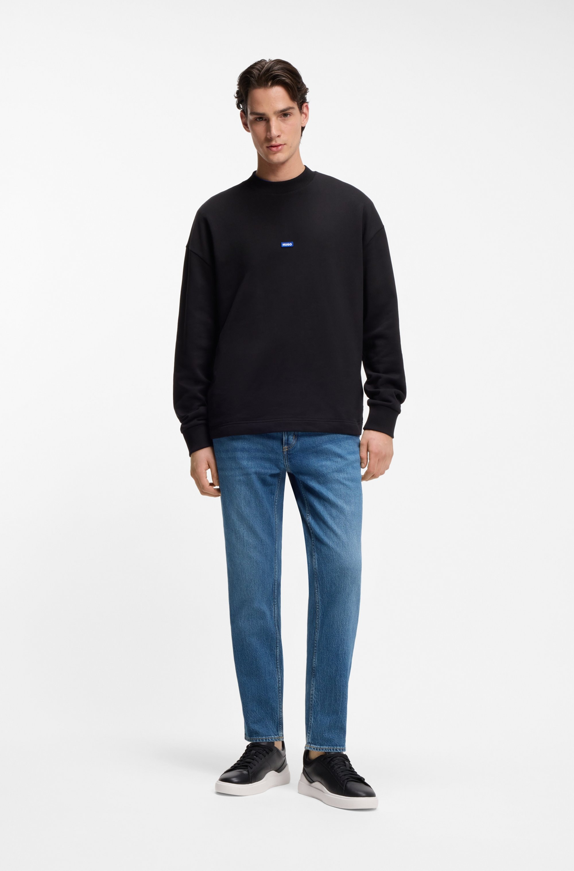 HUGO Blue Tapered-fit-Jeans »Brody« mit Stone-washed-Finish