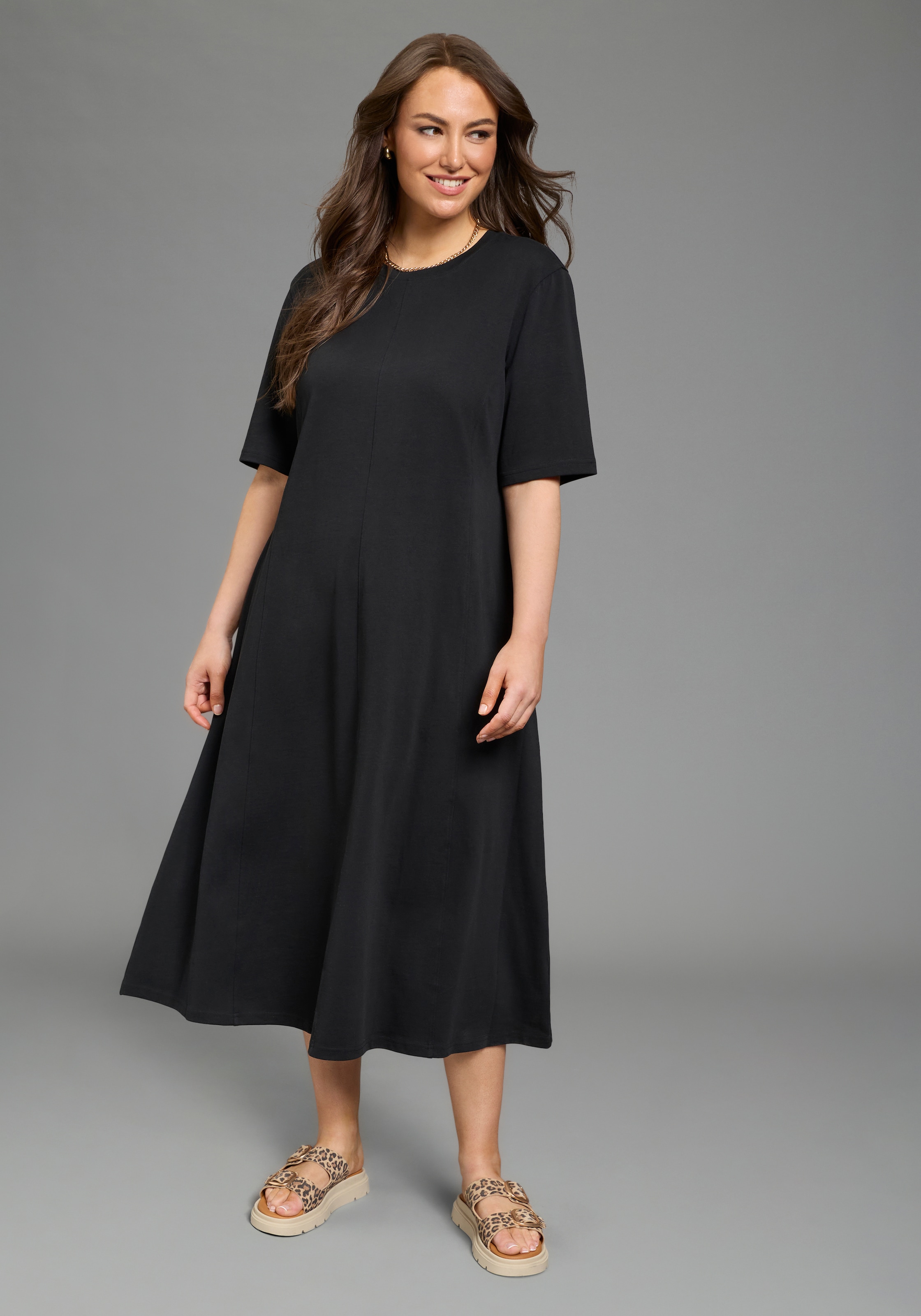 Image of Laura Scott CURVE Maxikleid "Grosse Grössen" casual Stil, für entspannte Anlässe in A-Linie