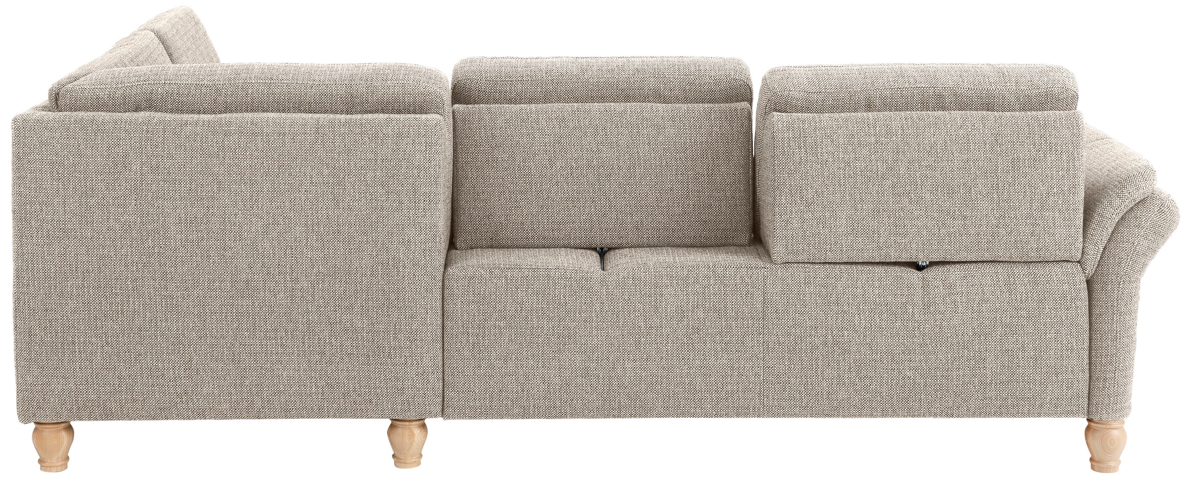Home affaire Ecksofa »Palace L-Form«, incl. Sitztiefenverstellung, wahlweise mit Bettfunktion und Stauraum