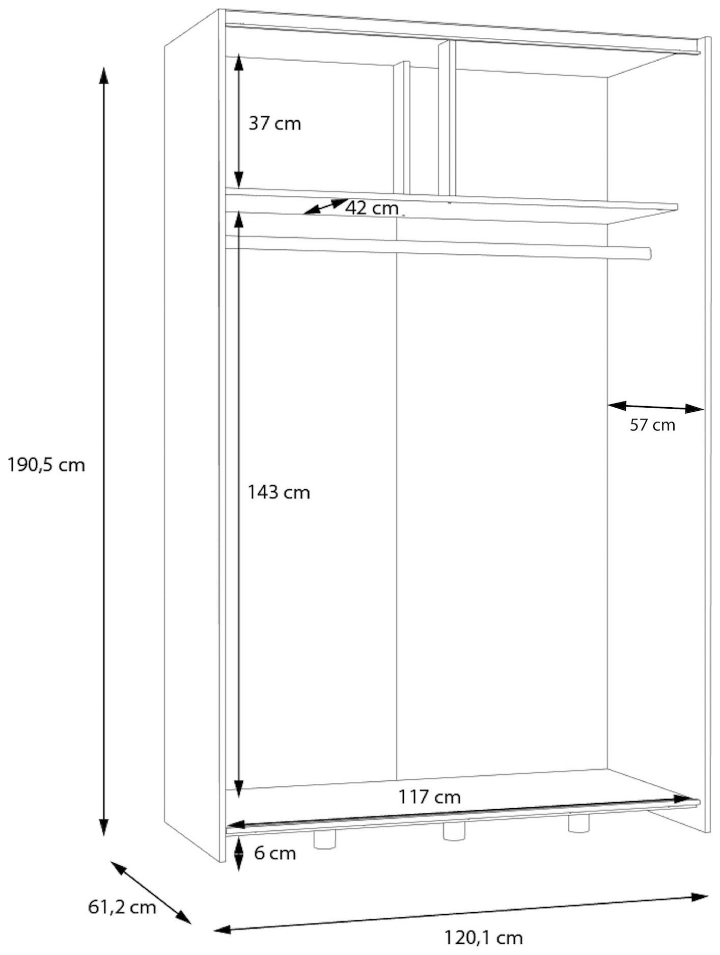 FORTE »2 Schiebetüren, Made in Europe, stabil und zeitlos« 5 largeurs : 120 - 200 cm, hauteur env. 190 cm,  Disponible en différentes couleurs et largeurs