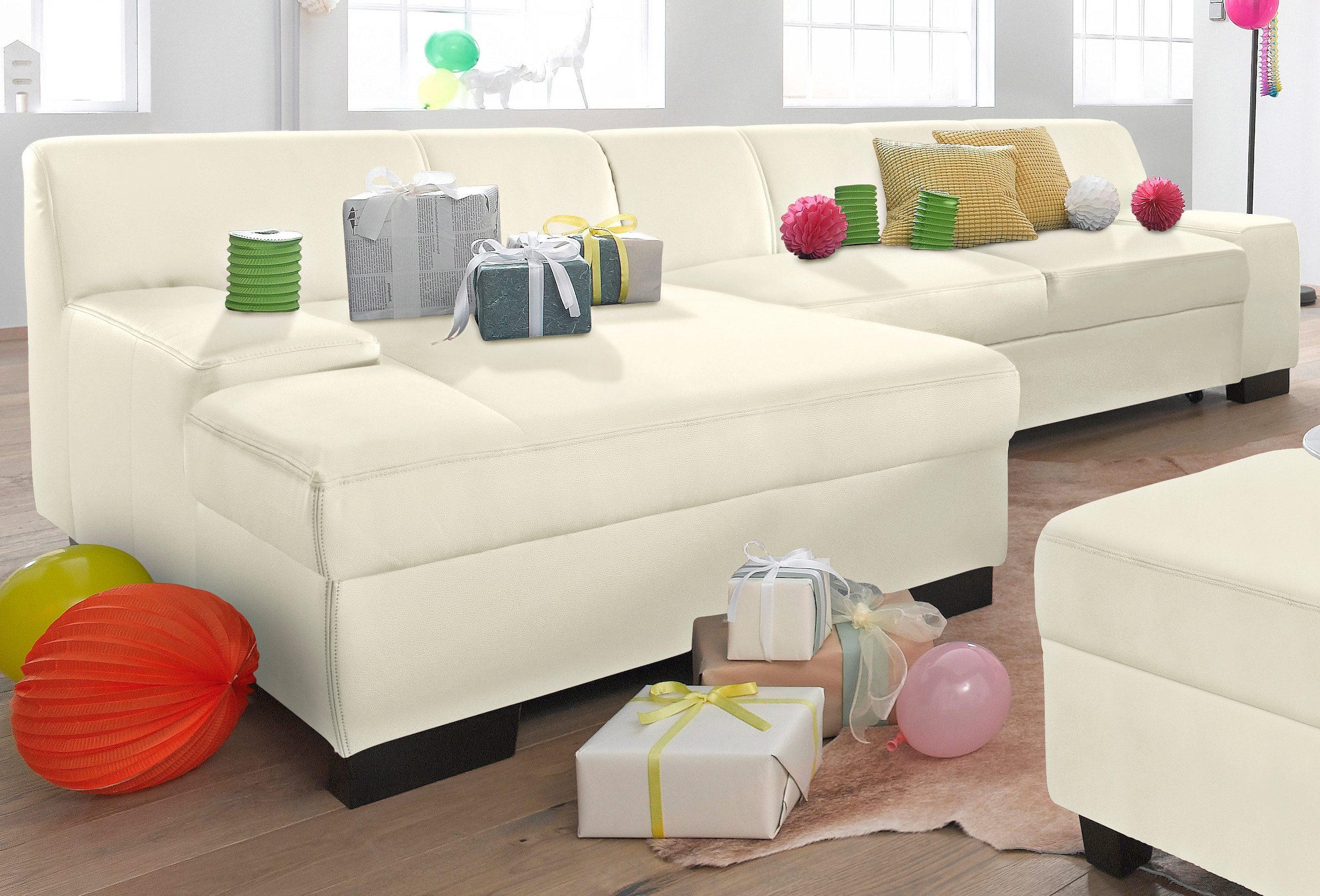 DOMO collection Ecksofa »Norma Top L-Form«, wahlweise mit Bettfunktion