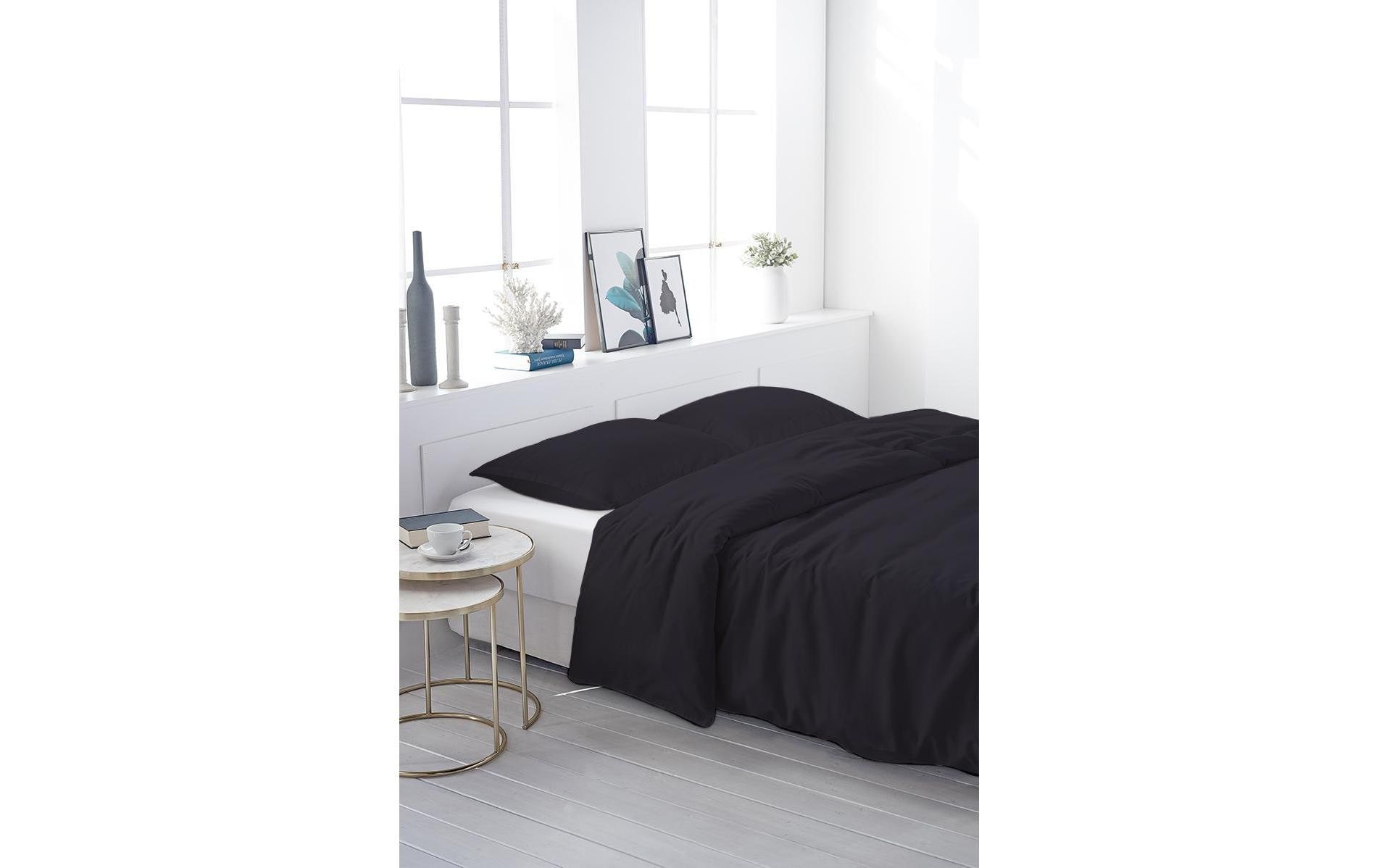 Kissenbezug »Living Home Uni Satin Anthrazit«, (1 St.)