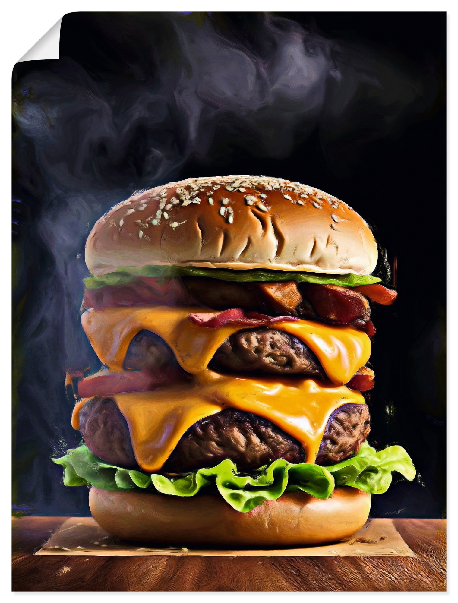 Artland Wandbild "Monster Burger" Speisen 1 Stk. tlg. als Alubild, Leinwandbild, Poster, Wandaufkleber in verschied. Grössen