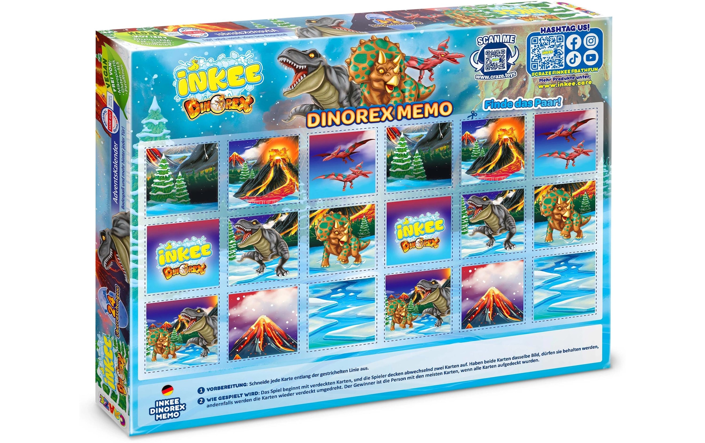 CRAZE Calendrier de l'Avent »Craze CRAZE Adventskalender Inkee Dino Adventskalender Inkee Dino«