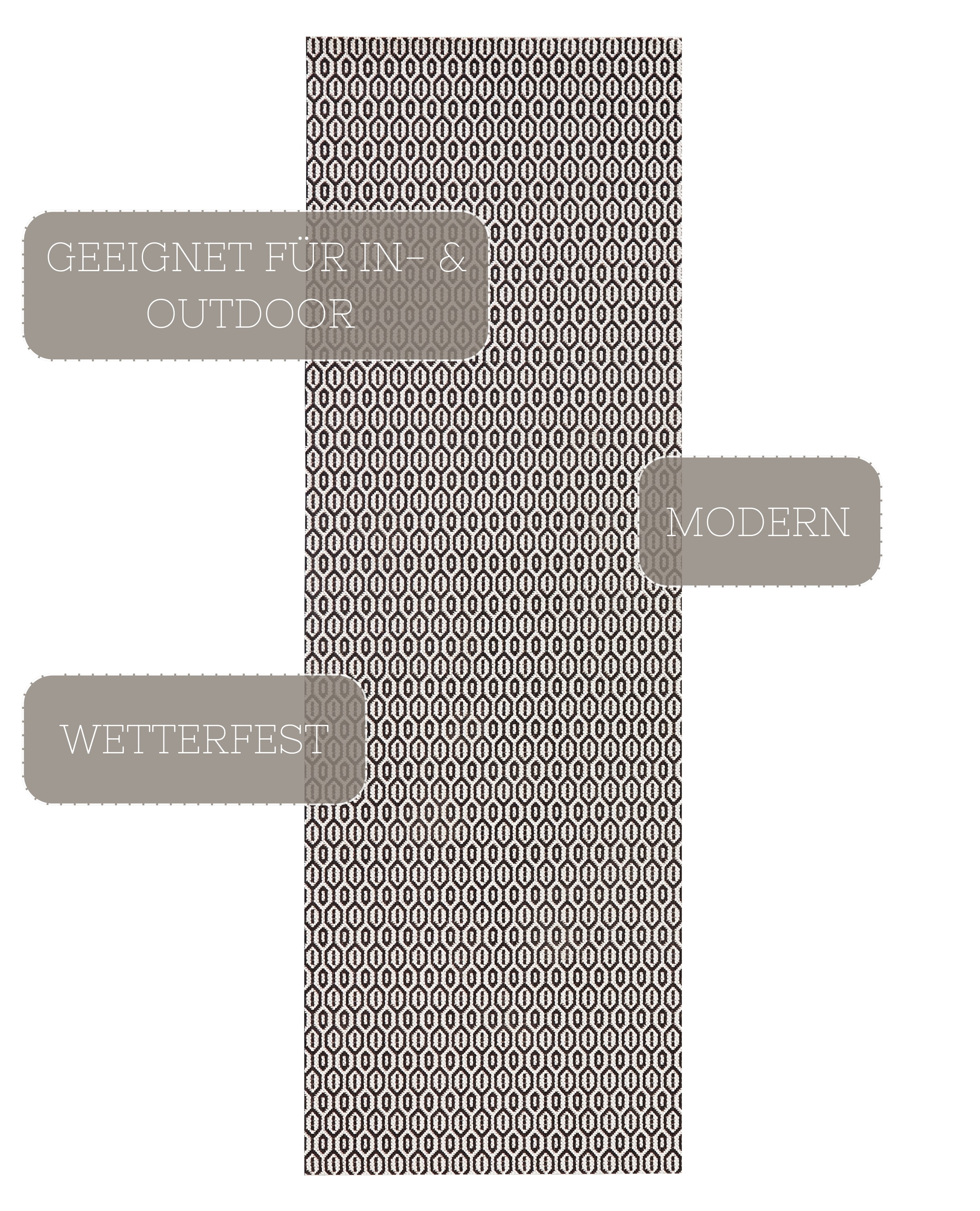 NORTHRUGS Teppich »Coin«, rechteckig, 8 mm Höhe, In-& Outdoor, Wetterfest, Balkon, Sisal-Optik, Wohnzimmer, Läufer
