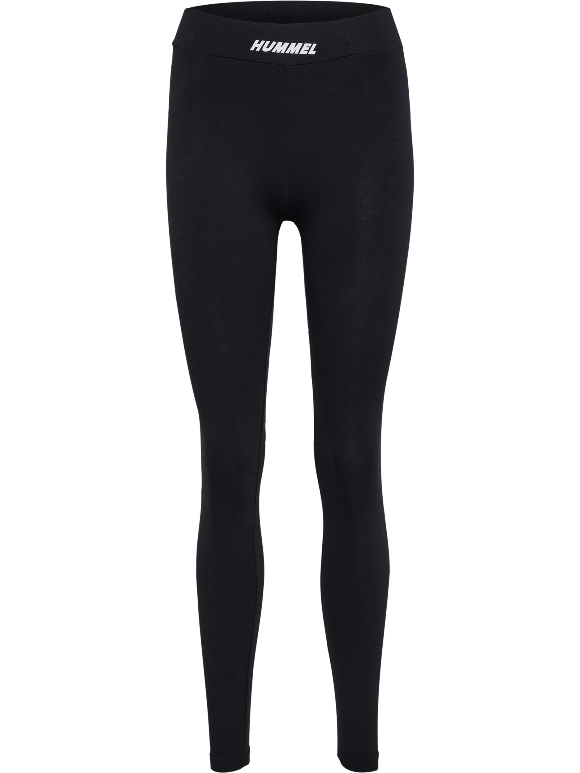 Image of hummel Leggings "hmlELEMENTAL COTTON HW TIGHTS" mit aufgedruckten Winkeln an den Beinen