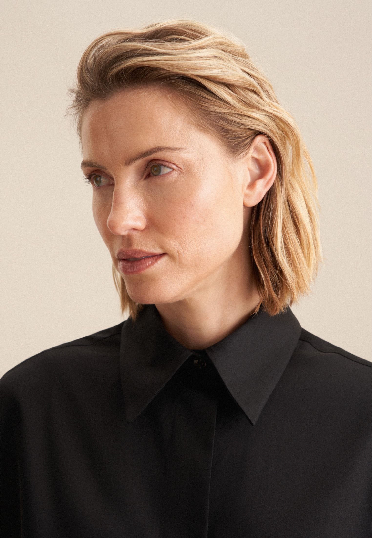 seidensticker Blouse chemise »Schwarze Rose« 1/1 Kragen Uni